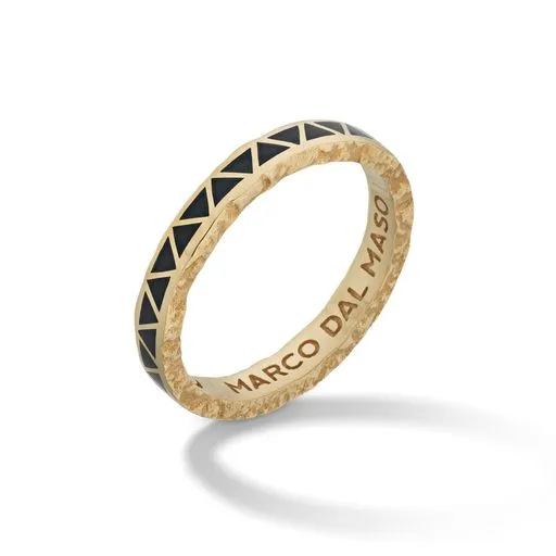 MANAWA Black Enamel Thin Band Ring sold by Marco Dal Maso product image thumbnail 3