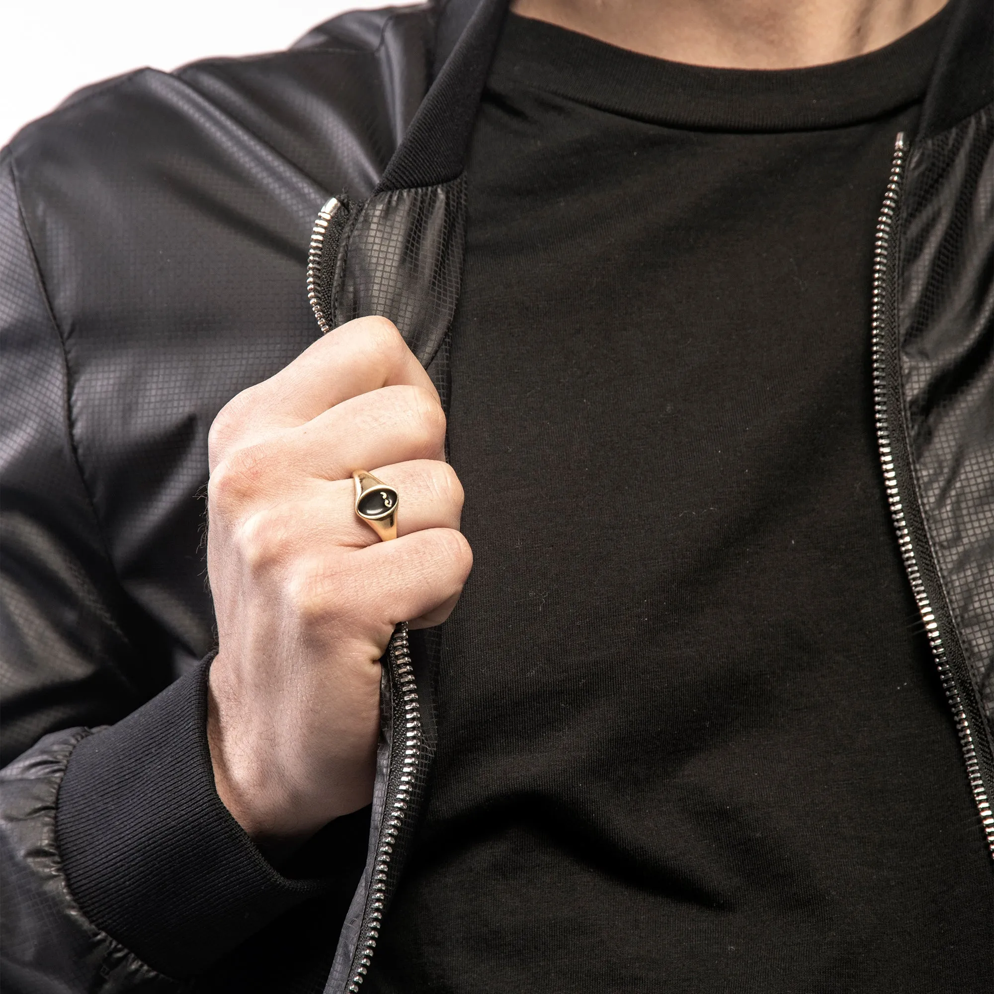 FRAME Black Enameled Signet 18k Ring sold by Marco Dal Maso product image thumbnail 2