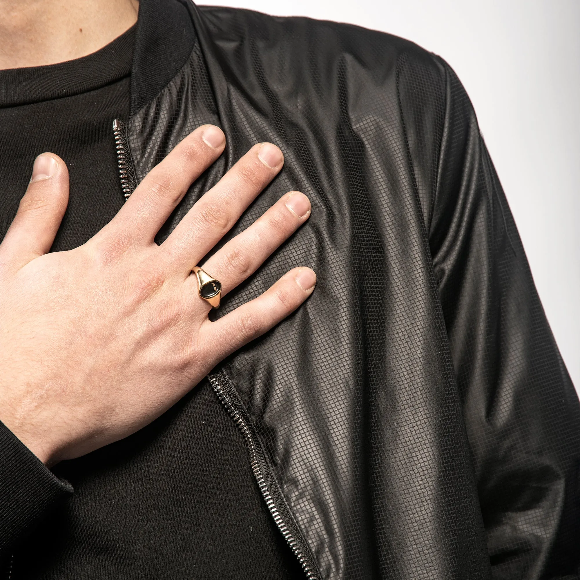 FRAME Black Enameled Signet 18k Ring sold by Marco Dal Maso product image thumbnail 4