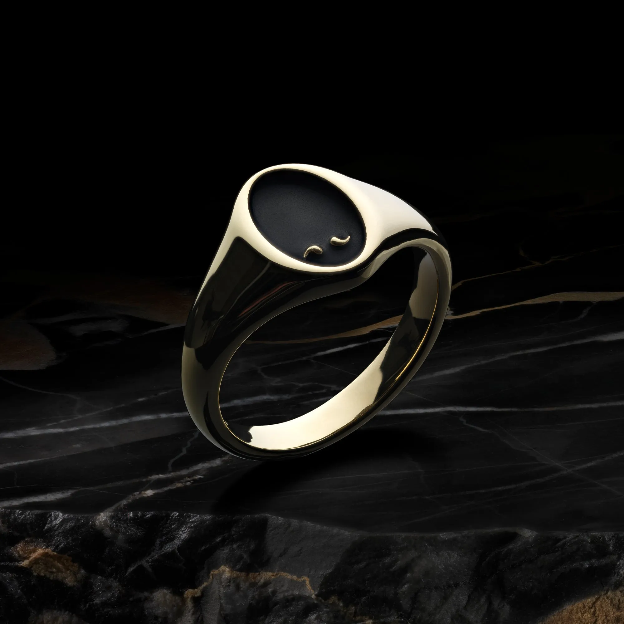 FRAME Black Enameled Signet 18k Ring sold by Marco Dal Maso product image thumbnail 3