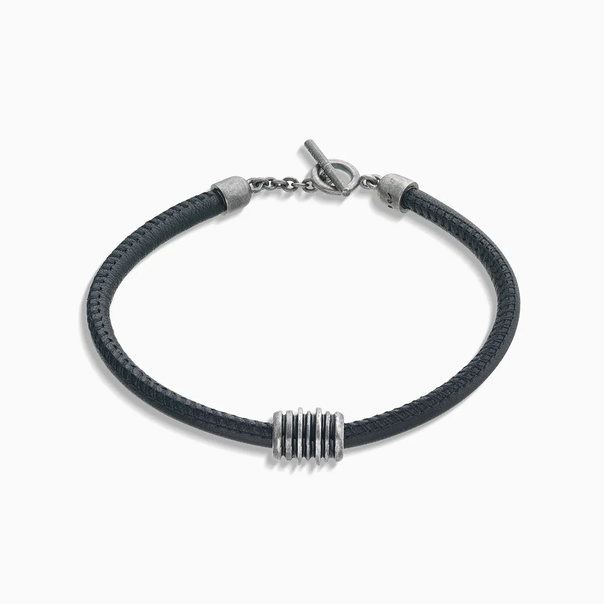 ACIES Roller Bracelet with Black Enamel and Leather sold by Marco Dal Maso product image thumbnail 3