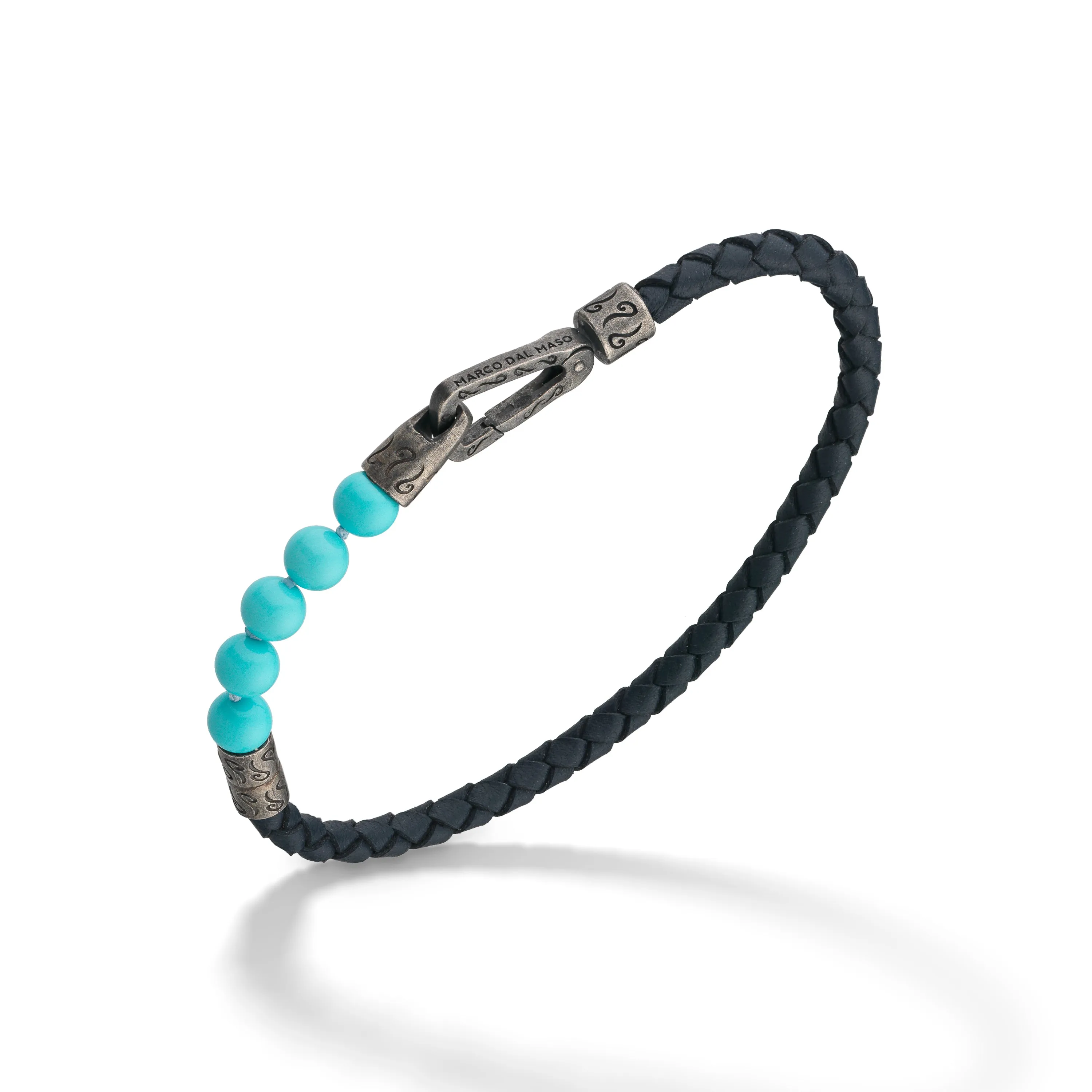Turquoise Single Leather Bracelet sold by Marco Dal Maso
