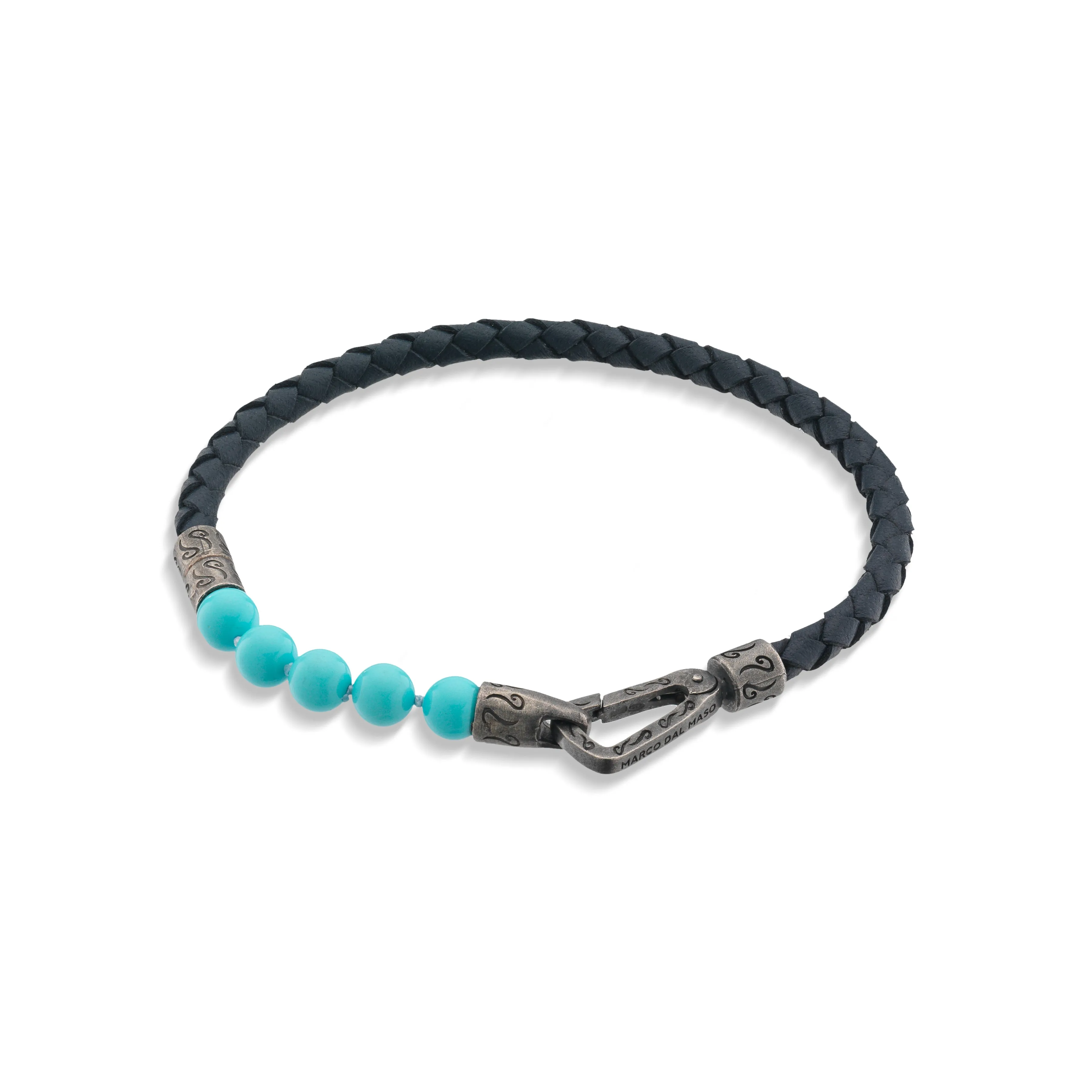 Turquoise Single Leather Bracelet sold by Marco Dal Maso product image thumbnail 3