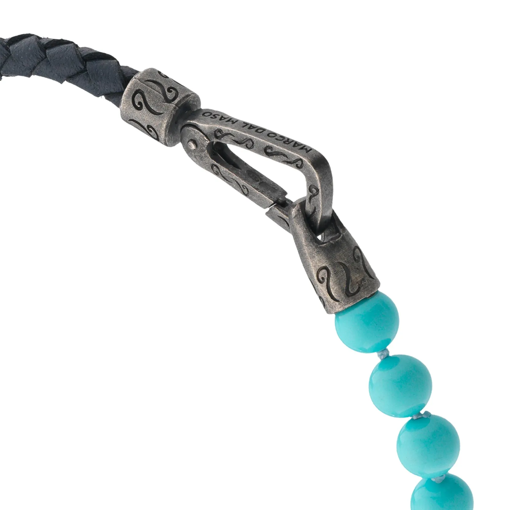 Turquoise Single Leather Bracelet sold by Marco Dal Maso product image thumbnail 4