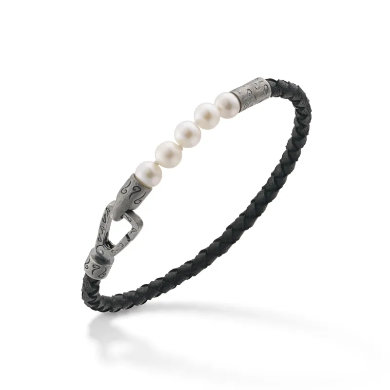 Pearls Single Leather Bracelet sold by Marco Dal Maso