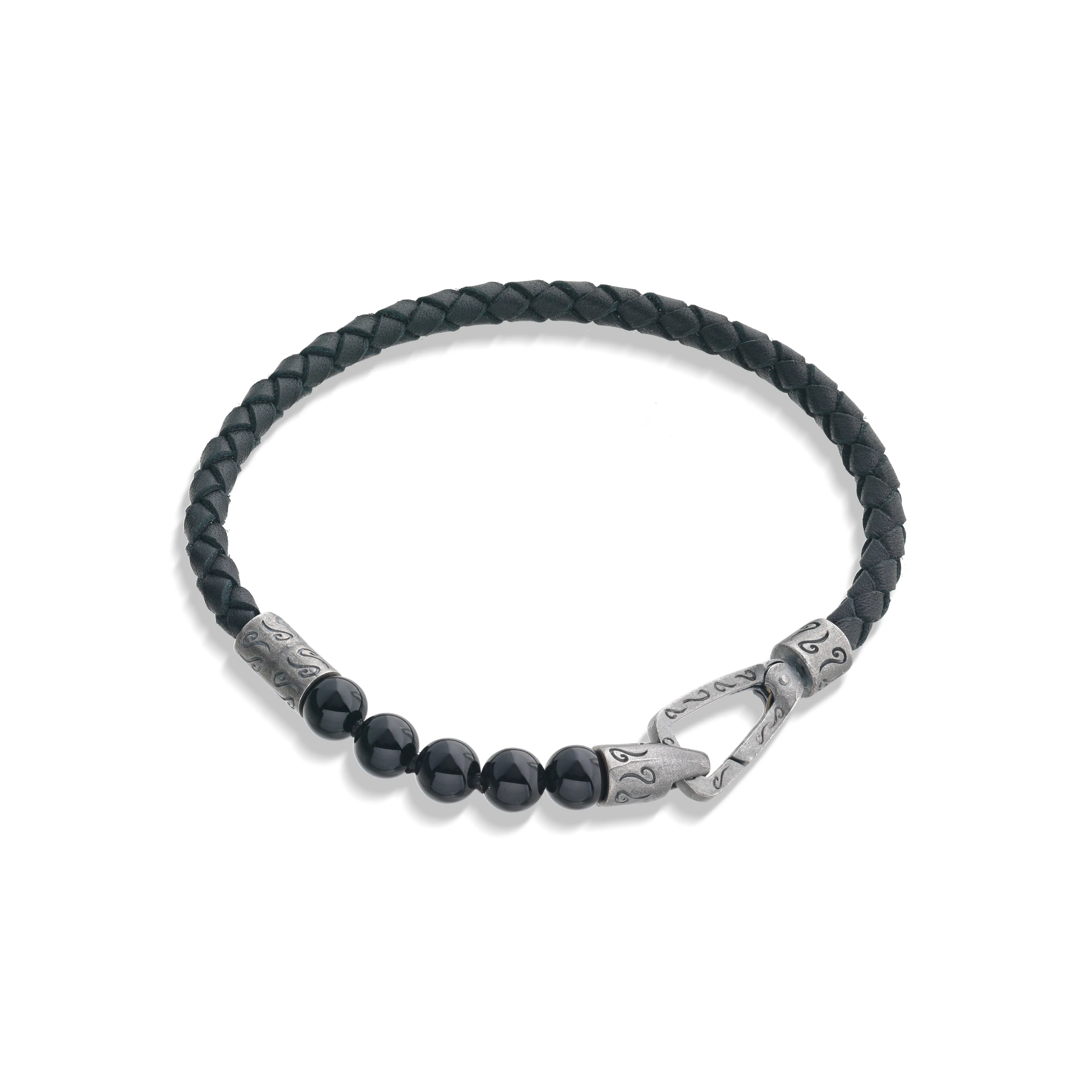 Onyx Single Leather Bracelet sold by Marco Dal Maso product image thumbnail 3
