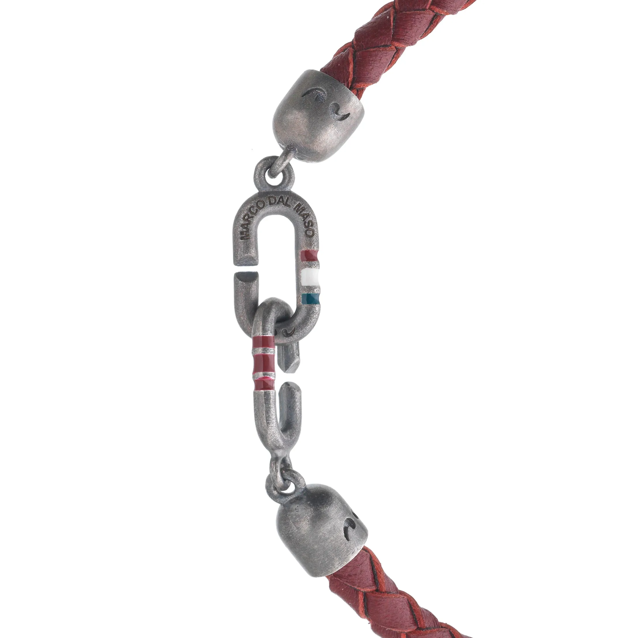 THE LINK Single Red Enamel and Leather Bracelet sold by Marco Dal Maso product image thumbnail 4