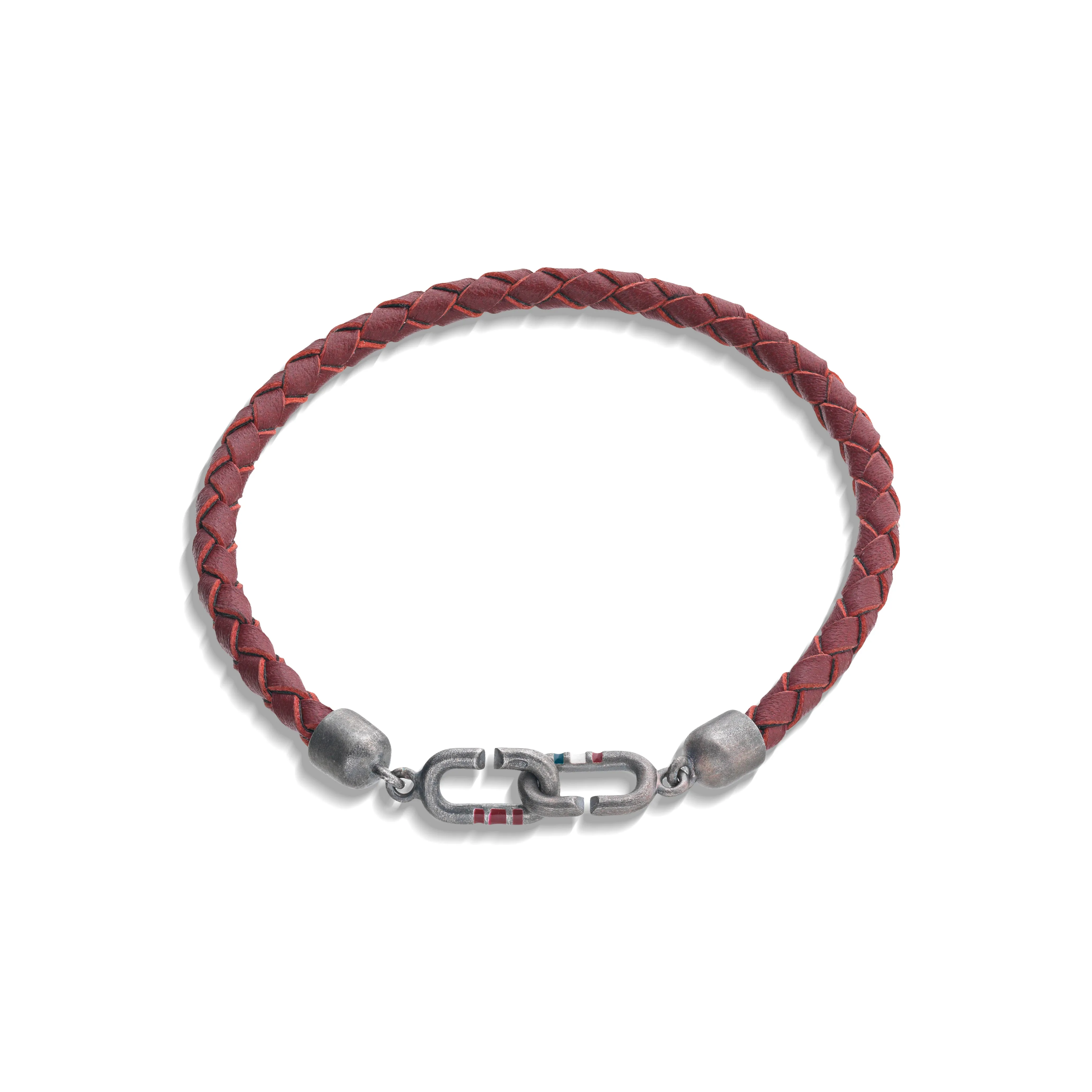 THE LINK Single Red Enamel and Leather Bracelet sold by Marco Dal Maso product image thumbnail 3