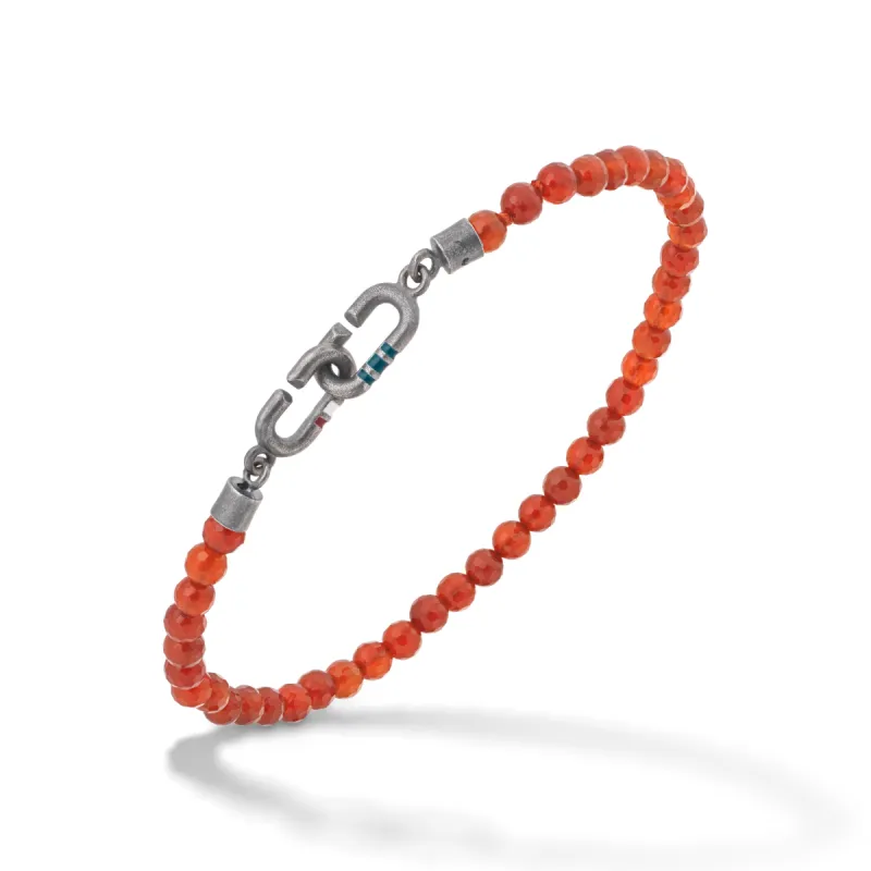 THE LINK Mini Carnelian Beaded Eternity Bracelet sold by Marco Dal Maso