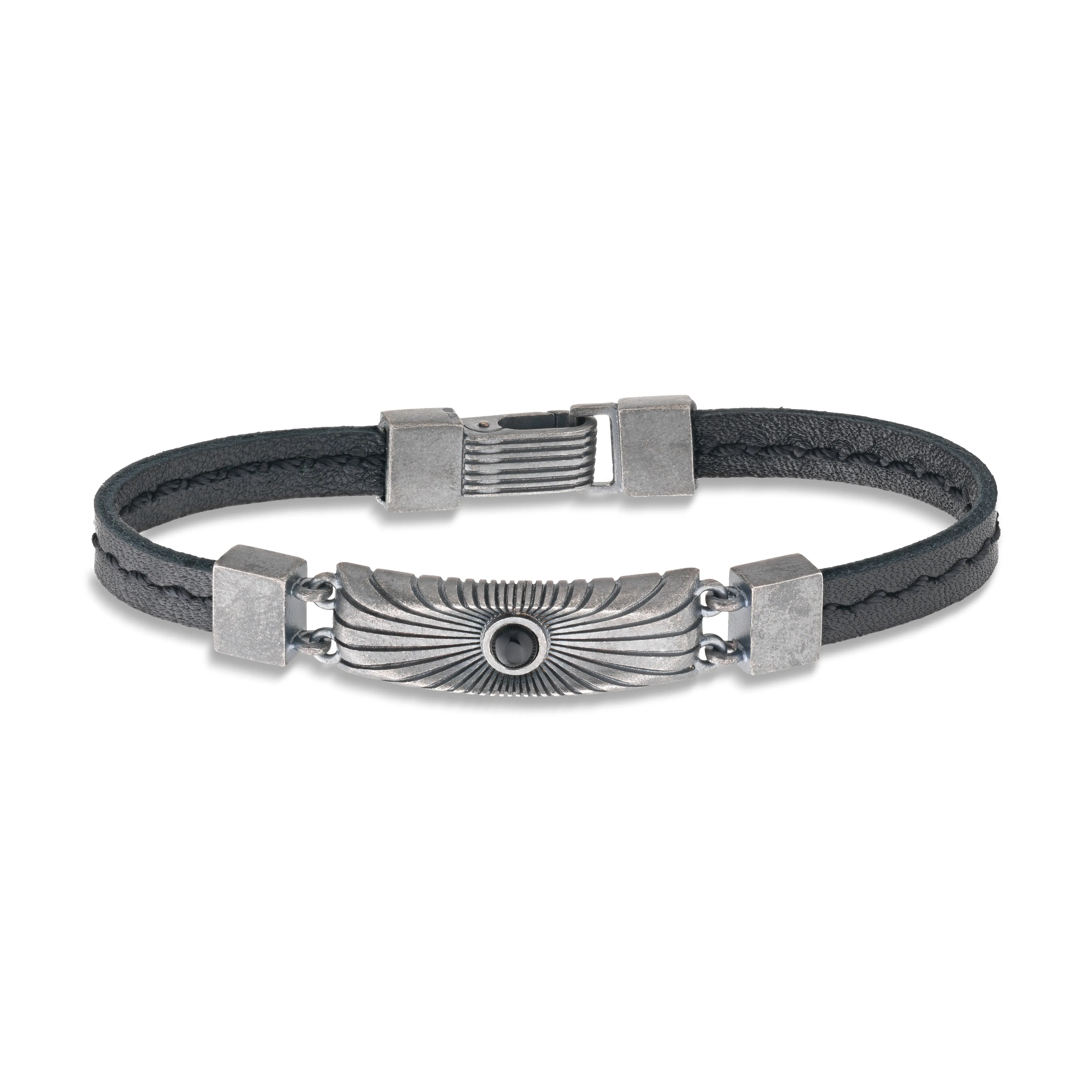 Calyx Onyx and Oxidized Silver Bracelet sold by Marco Dal Maso product image thumbnail 3