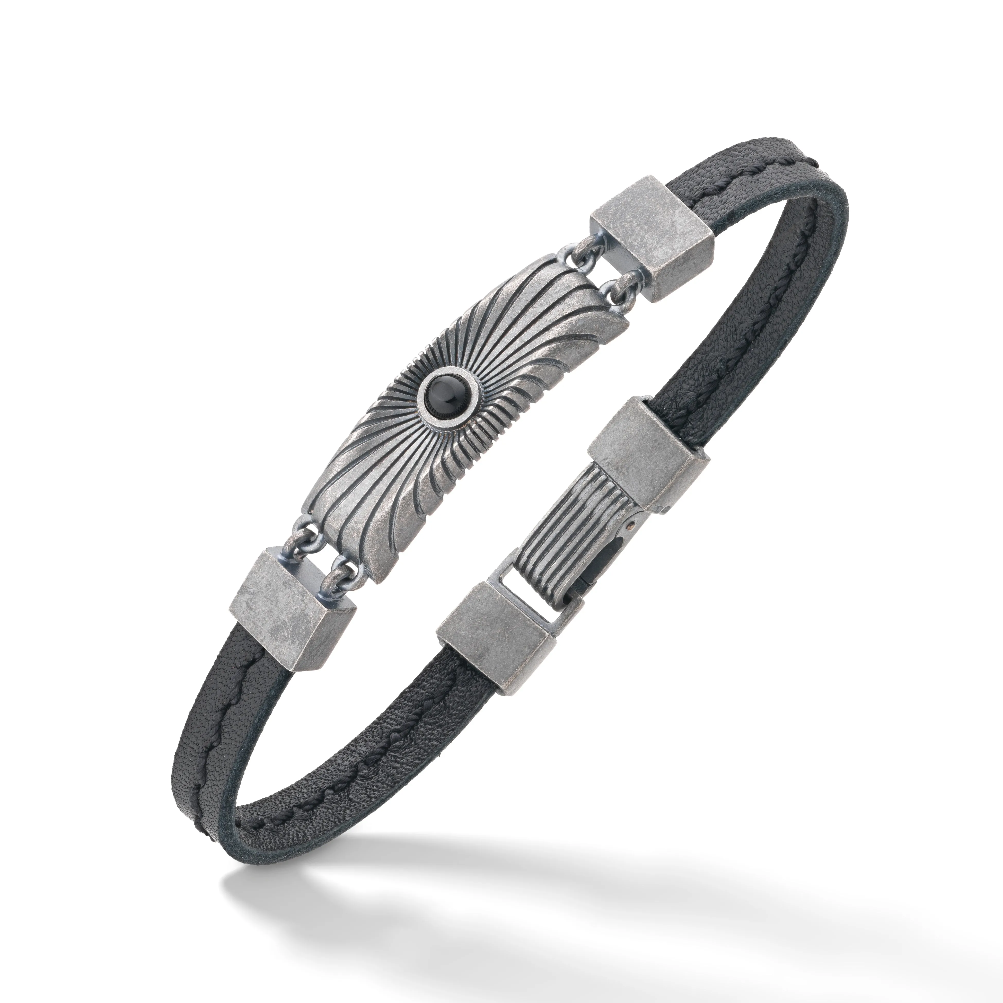 Calyx Onyx and Oxidized Silver Bracelet sold by Marco Dal Maso
