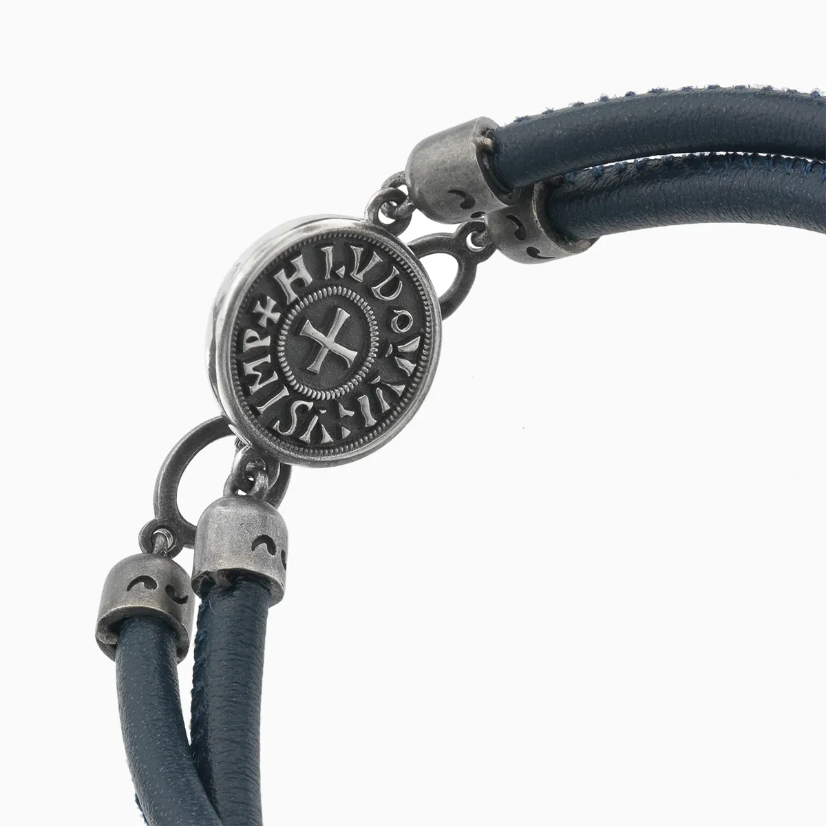 MONETA Blue Leather Bracelet sold by Marco Dal Maso product image thumbnail 4