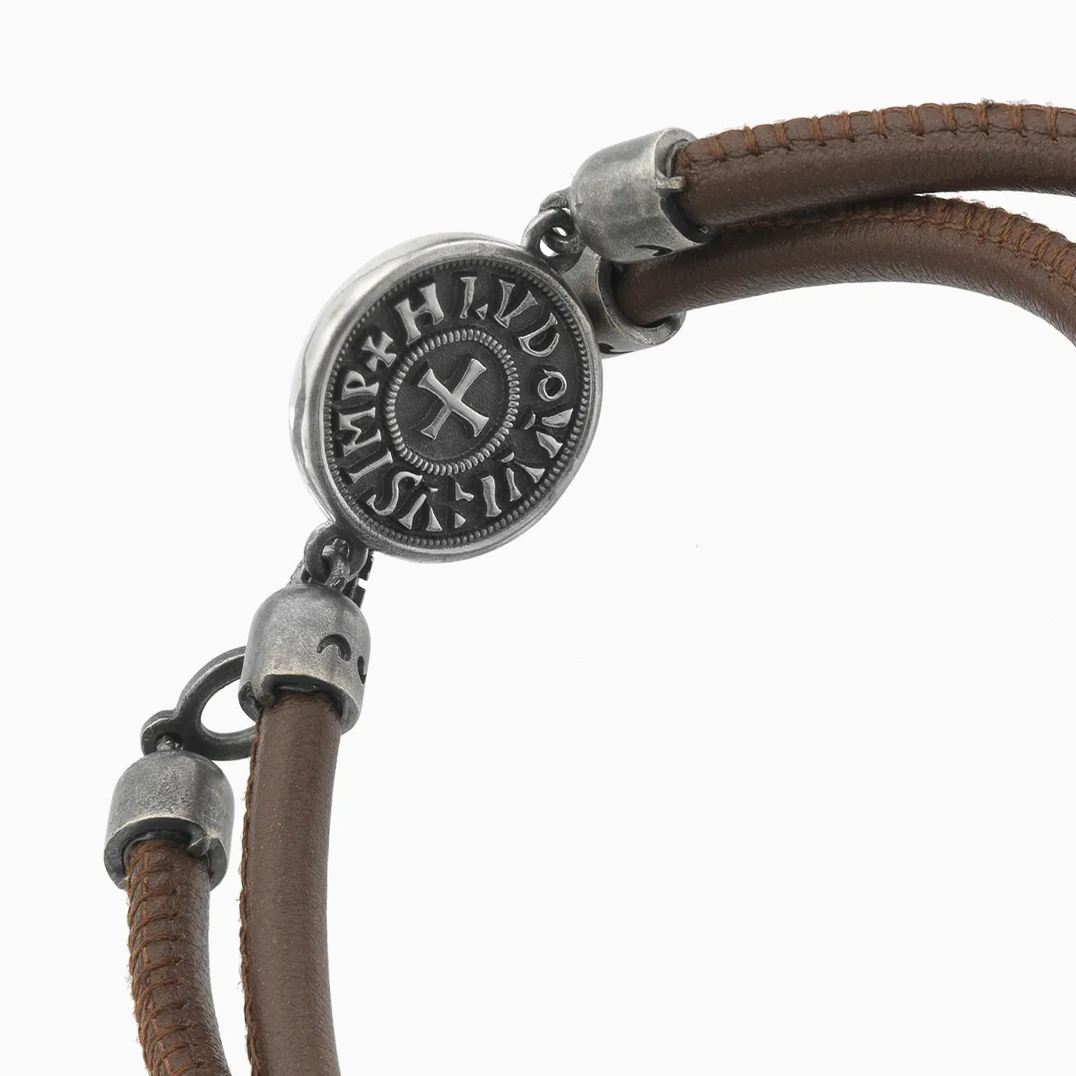 MONETA Brown Leather Bracelet sold by Marco Dal Maso product image thumbnail 4