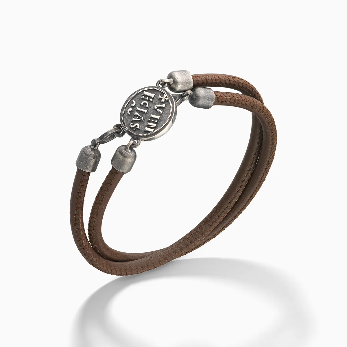 MONETA Brown Leather Bracelet sold by Marco Dal Maso