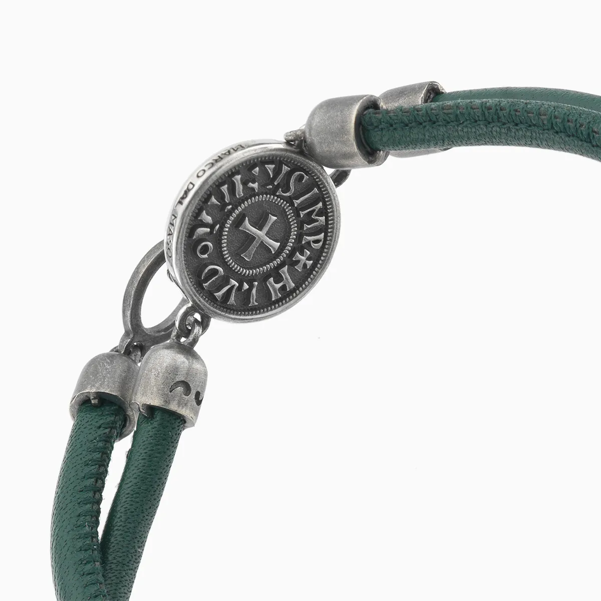MONETA Green Leather Bracelet sold by Marco Dal Maso product image thumbnail 4