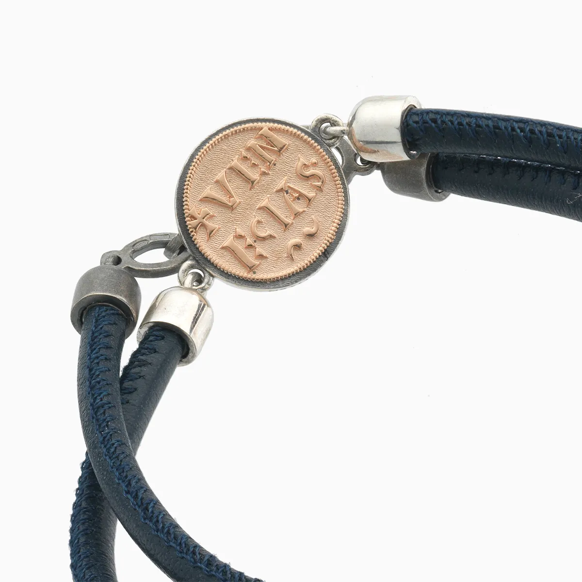 MONETA 18K Rose Vermeil Bracelet With Navy Leather sold by Marco Dal Maso product image thumbnail 4
