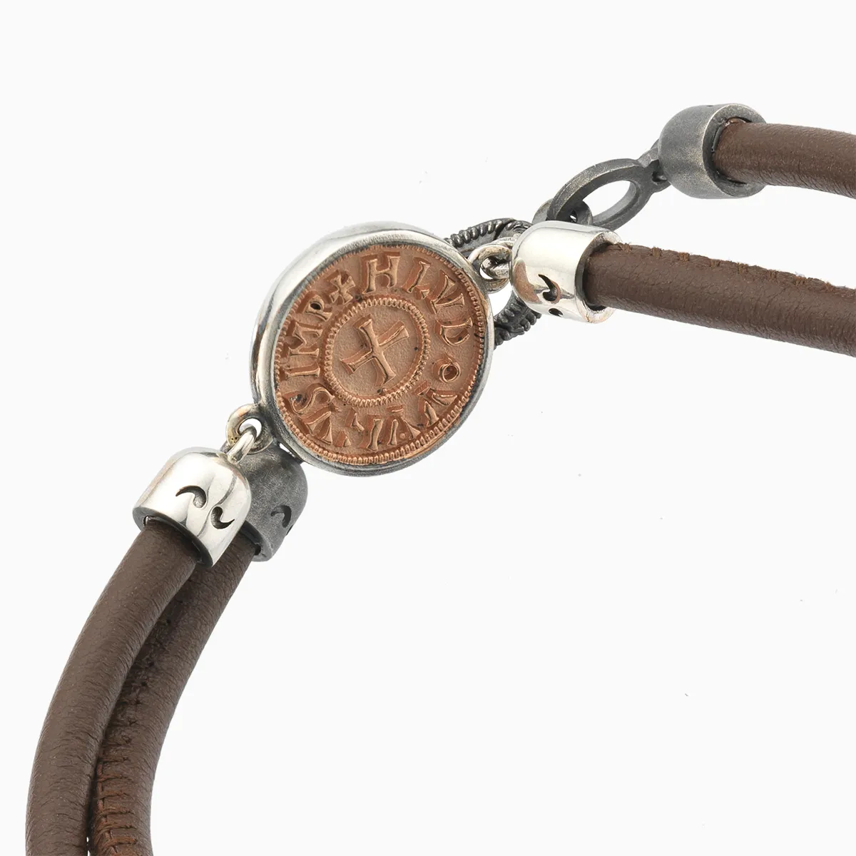 MONETA 18K Rose Vermeil Bracelet With Brown Leather sold by Marco Dal Maso product image thumbnail 4