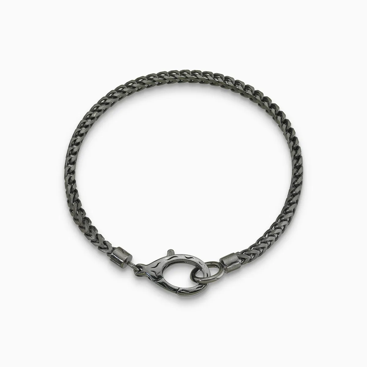 ULYSSES Burnished Silver Bracelet with Matte Chain and Polished Clasp sold by Marco Dal Maso