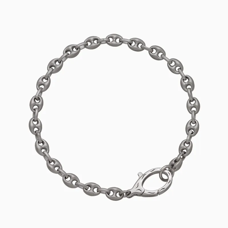 ULYSSES Marine Silver Bracelet with Matte Chain and Polished Clasp sold by Marco Dal Maso