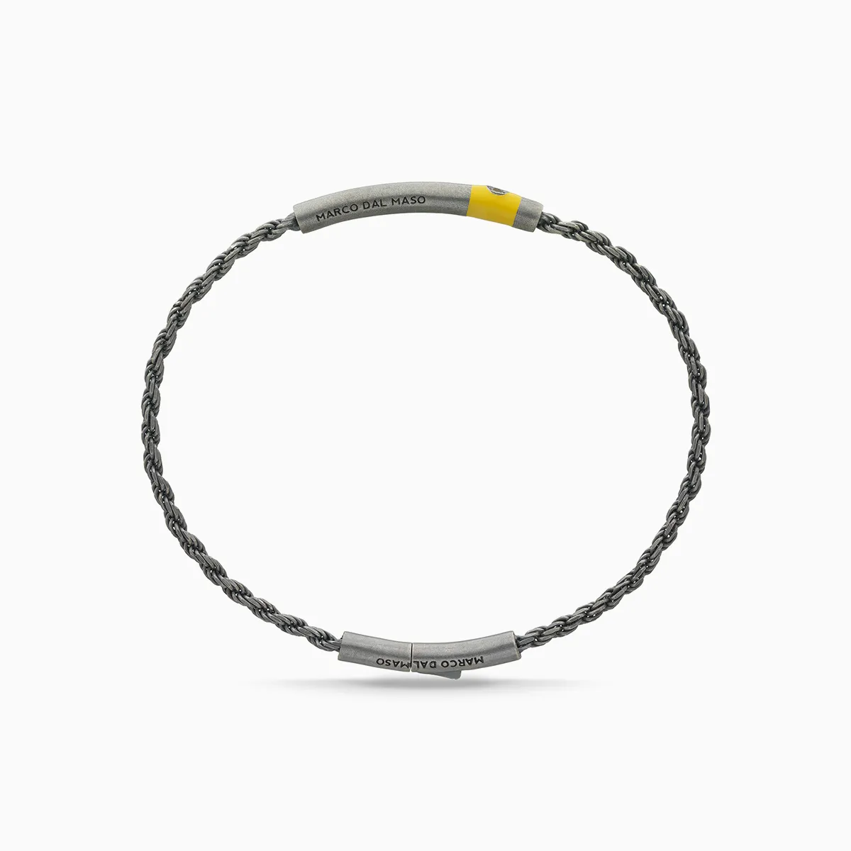 ULYSSES Cord Bracelet with Black Diamond and Yellow Enamel sold by Marco Dal Maso product image thumbnail 2