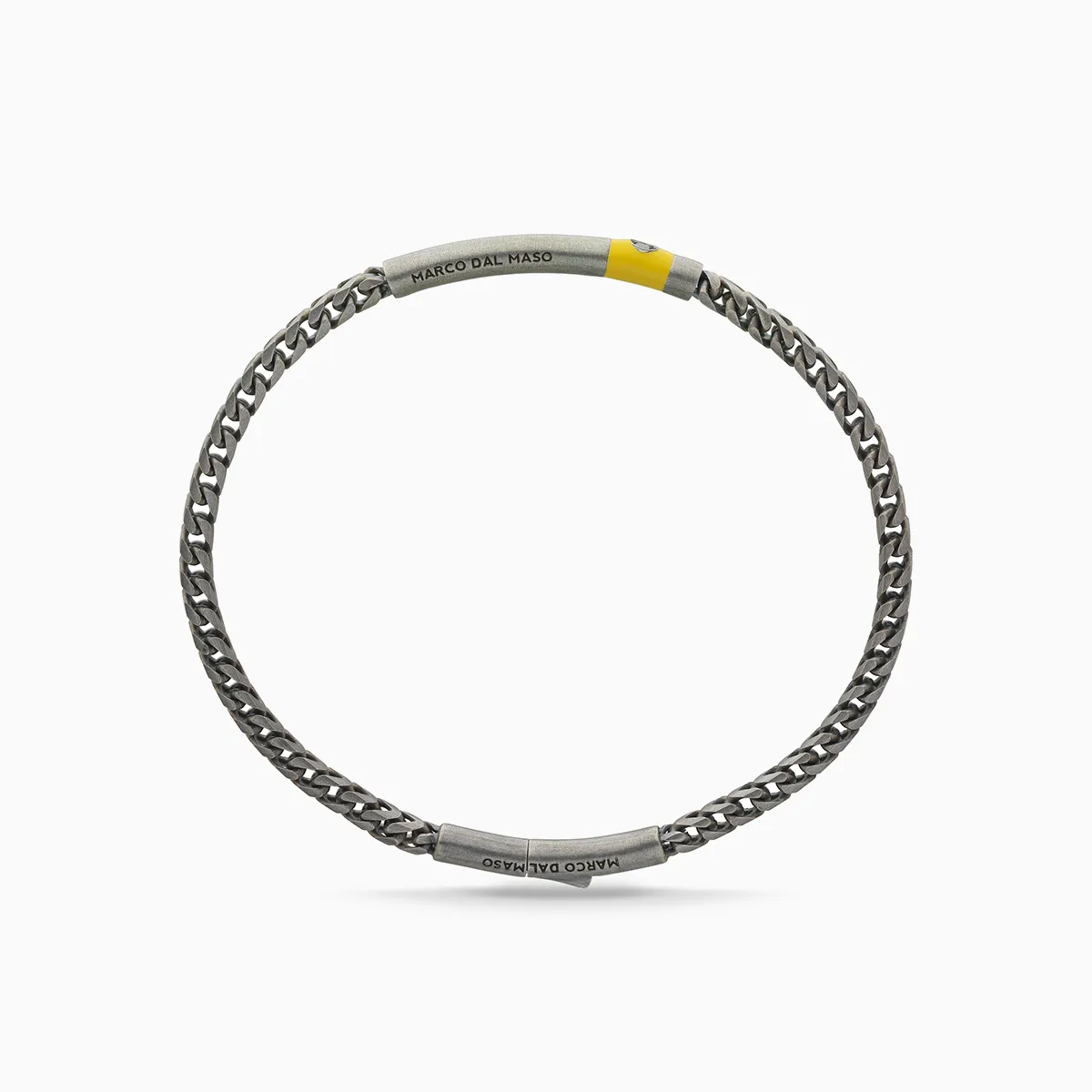 ULYSSES Chain Bracelet with Black Diamond and Yellow Enamel sold by Marco Dal Maso product image thumbnail 2