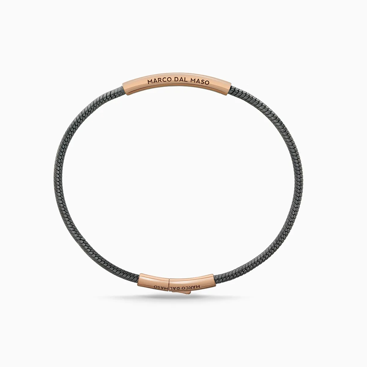 ULYSSES Classy 18K Polished Rose Gold Vermeil and Oxidized Bracelet sold by Marco Dal Maso product image thumbnail 2