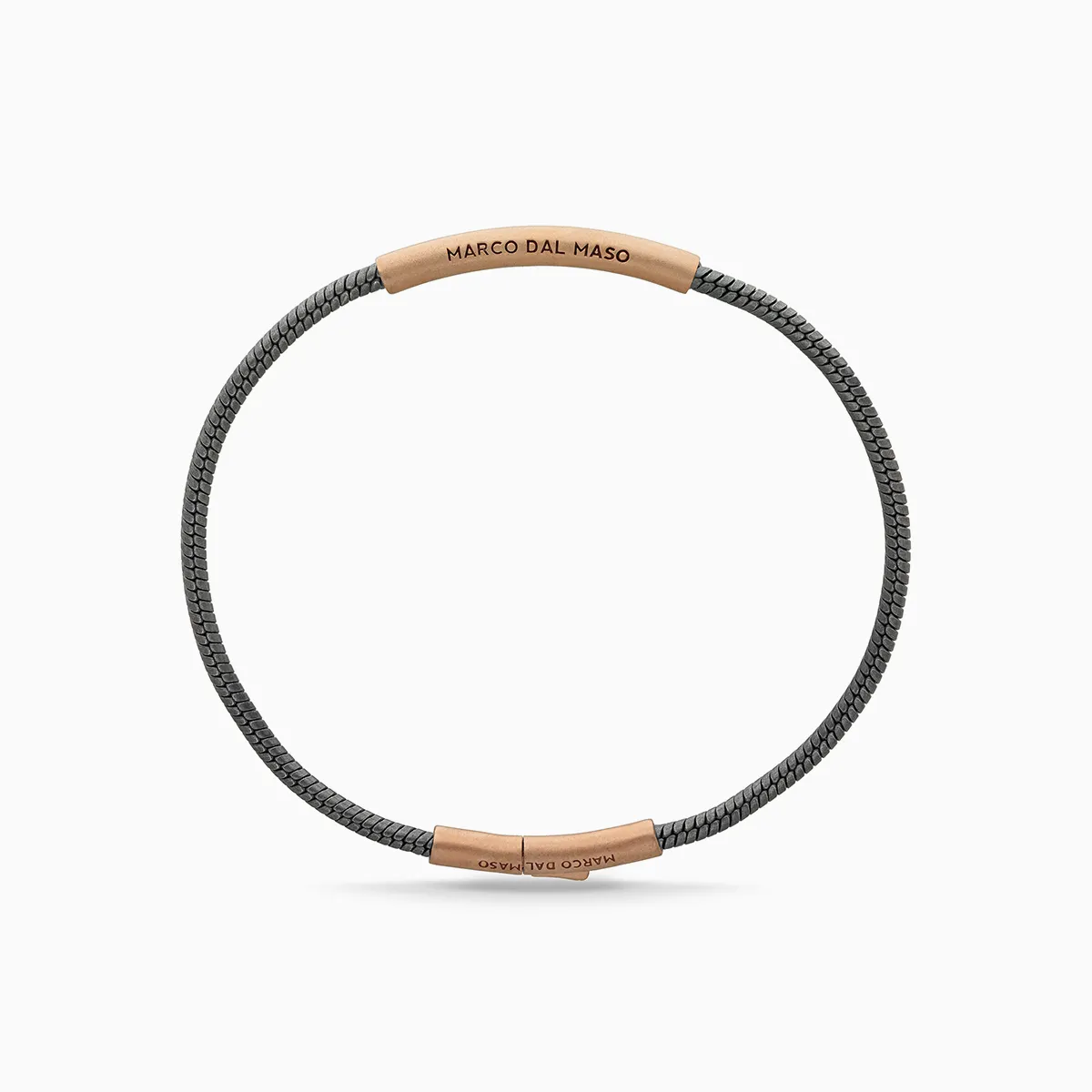 ULYSSES Classy 18K Matte Rose Gold Vermeil and Oxidized Bracelet sold by Marco Dal Maso product image thumbnail 3