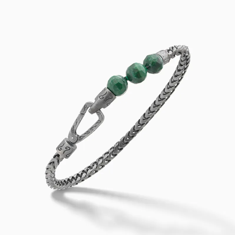 ULYSSES Single Chain Beaded Bracelet with Faceted Jadeite sold by Marco Dal Maso
