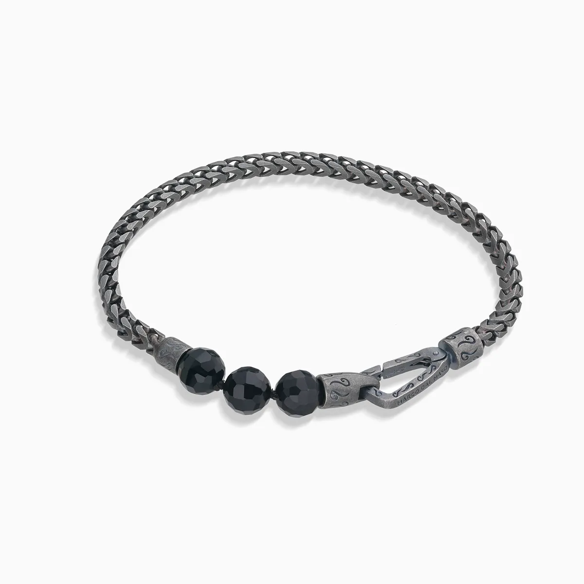 ULYSSES Single Chain Beaded Bracelet with Faceted Onyx sold by Marco Dal Maso product image thumbnail 3