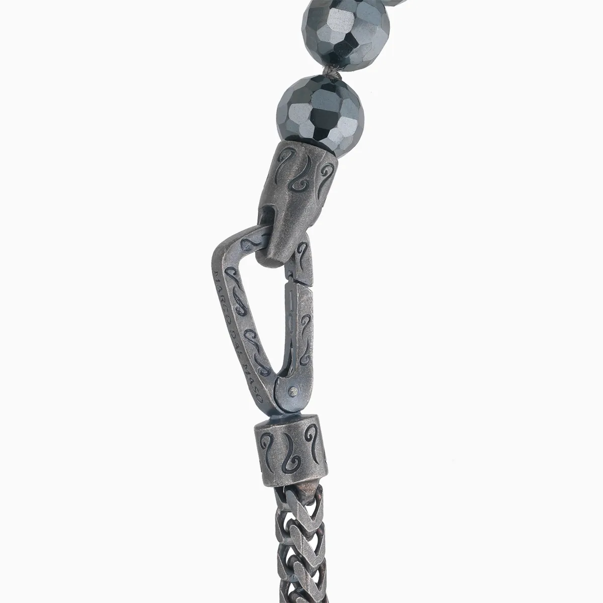 ULYSSES Single Chain Beaded Bracelet with Faceted Hematite sold by Marco Dal Maso product image thumbnail 4