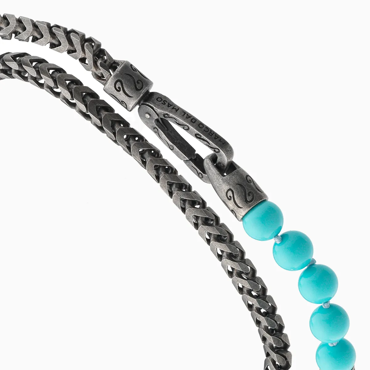 ULYSSES Turquoise Beads Double Chain Bracelet sold by Marco Dal Maso product image thumbnail 4