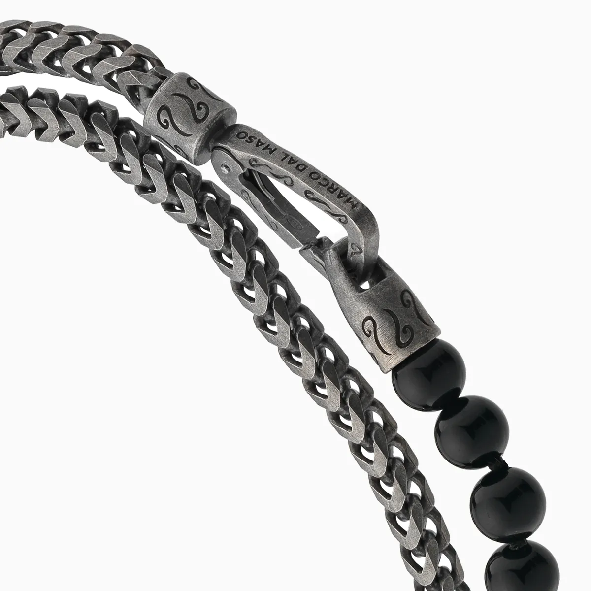 ULYSSES Beaded Onyx Double Chain Bracelet sold by Marco Dal Maso product image thumbnail 3
