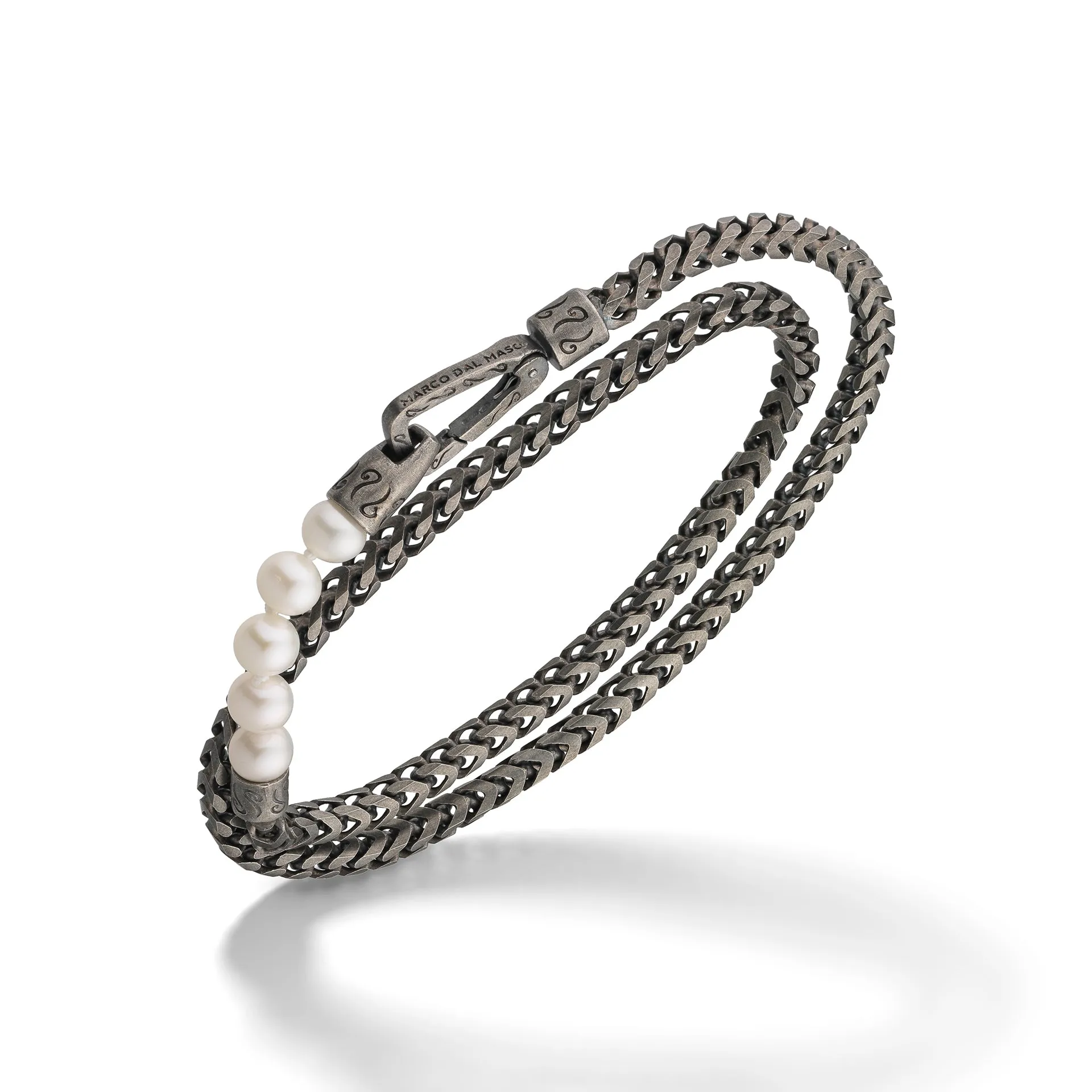 ULYSSES Beaded Pearl Double Chain Bracelet sold by Marco Dal Maso