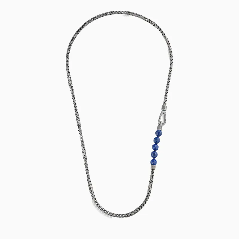 ULYSSES Faceted Lapis Beaded Chain Necklace sold by Marco Dal Maso