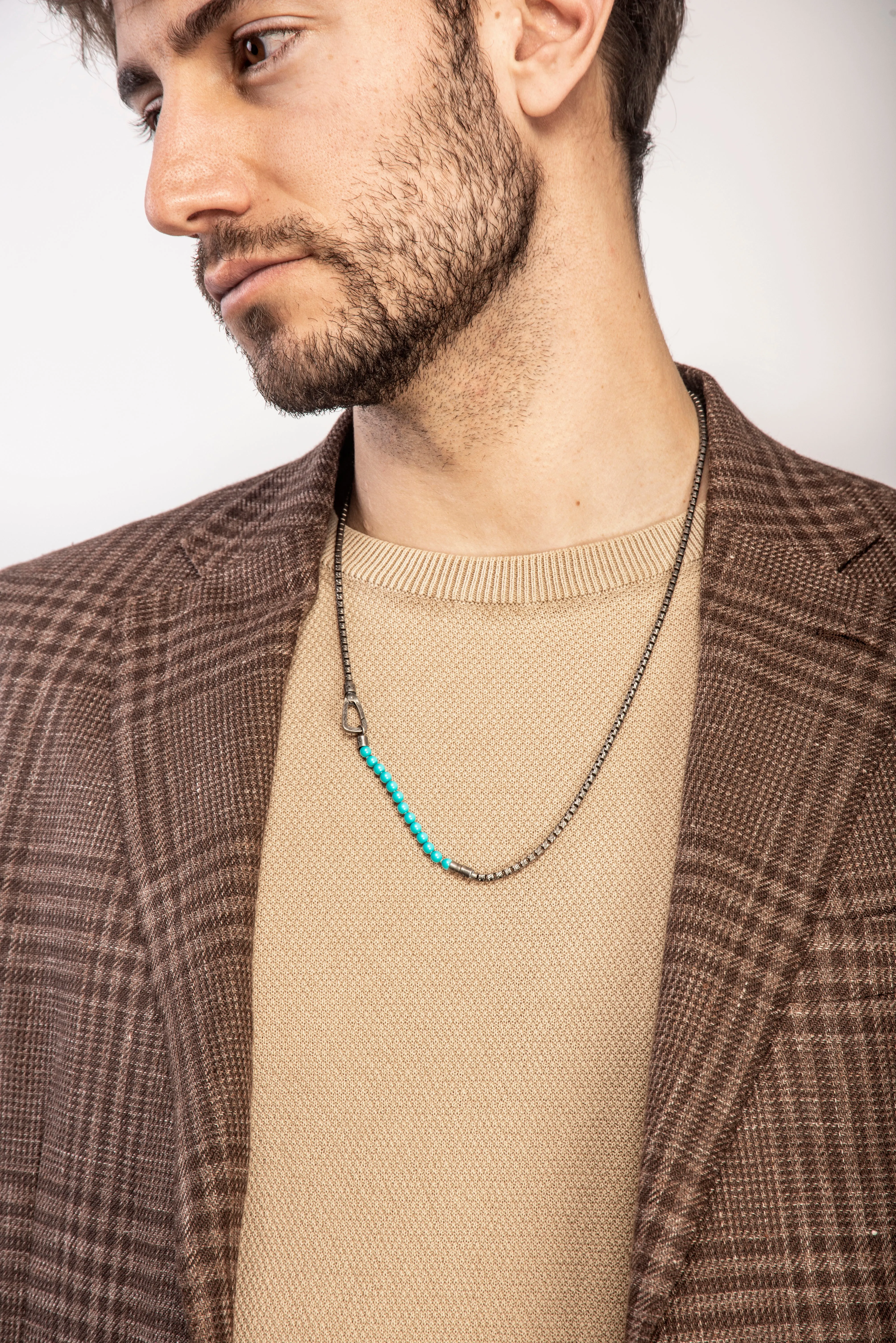 ULYSSES Mini Turquoise Beaded Necklace sold by Marco Dal Maso product image thumbnail 2