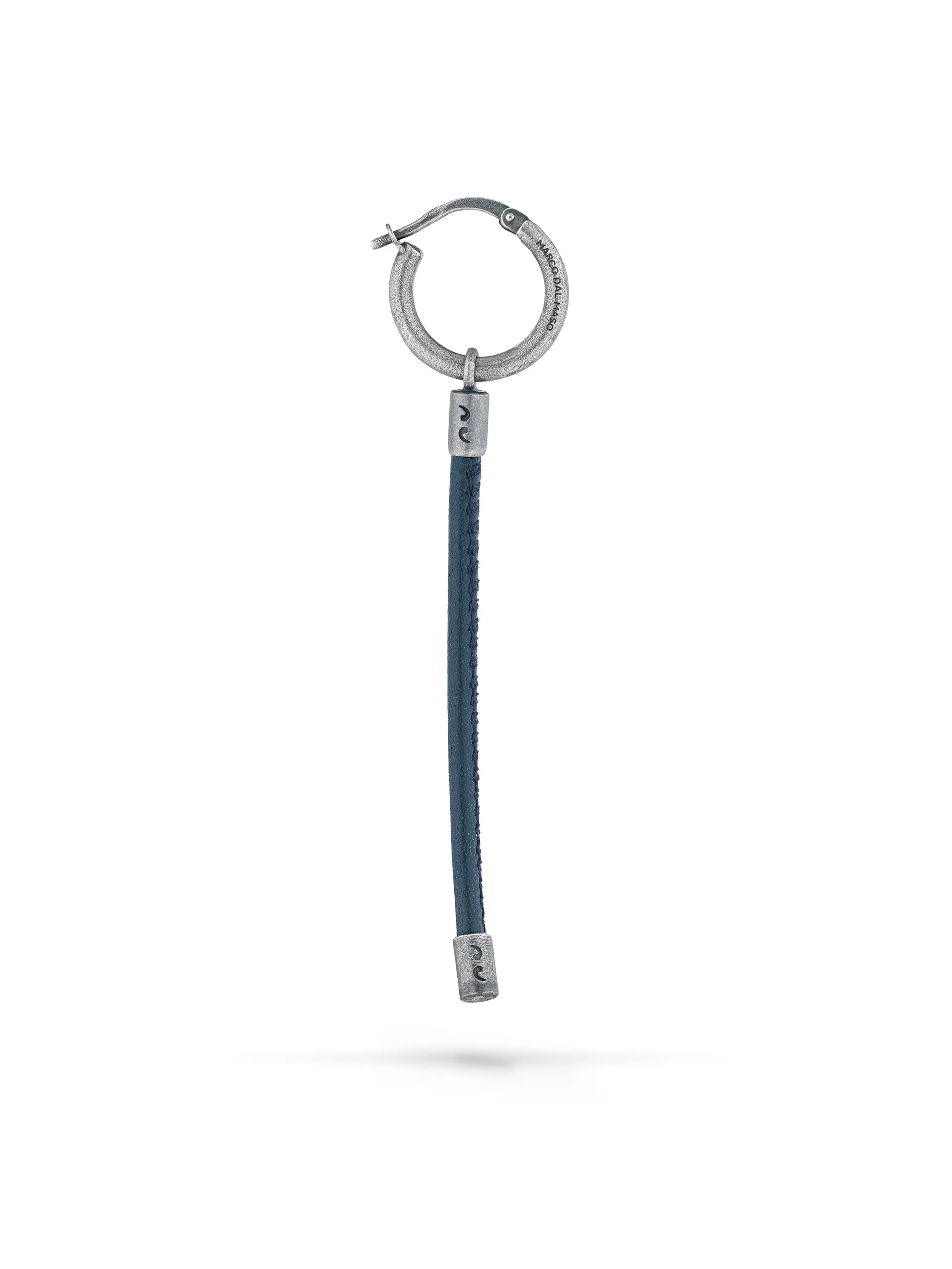 Lash Blue Leather Pendant Earring sold by Marco Dal Maso