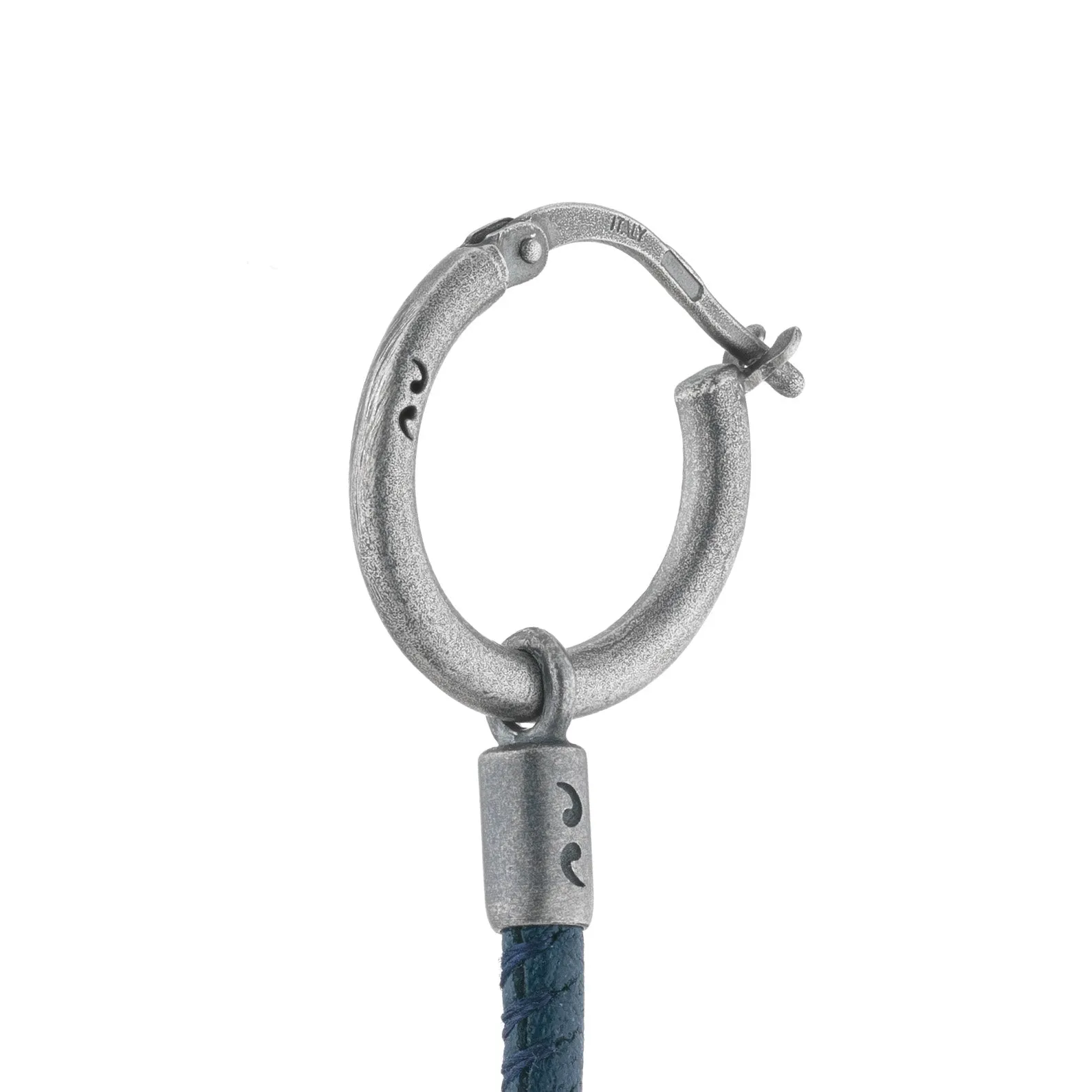 Lash Blue Leather Pendant Earring sold by Marco Dal Maso product image thumbnail 2