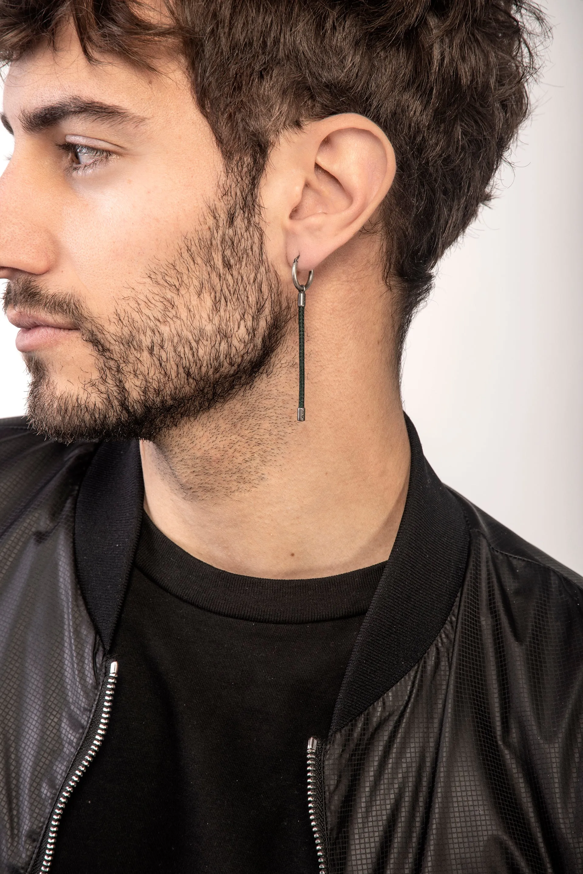 Lash Green Leather Pendant Earring sold by Marco Dal Maso product image thumbnail 4