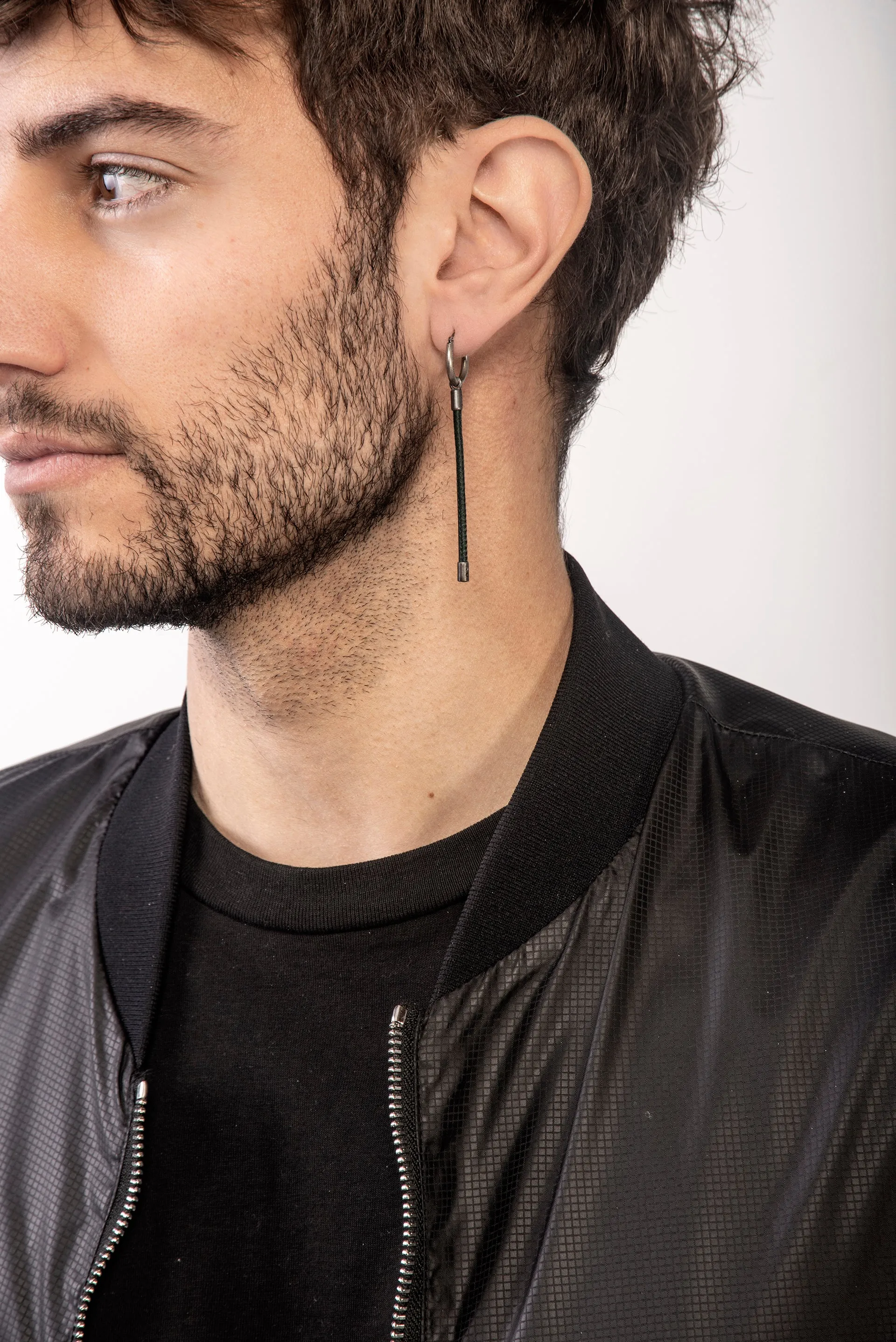 Lash Green Leather Pendant Earring sold by Marco Dal Maso product image thumbnail 2