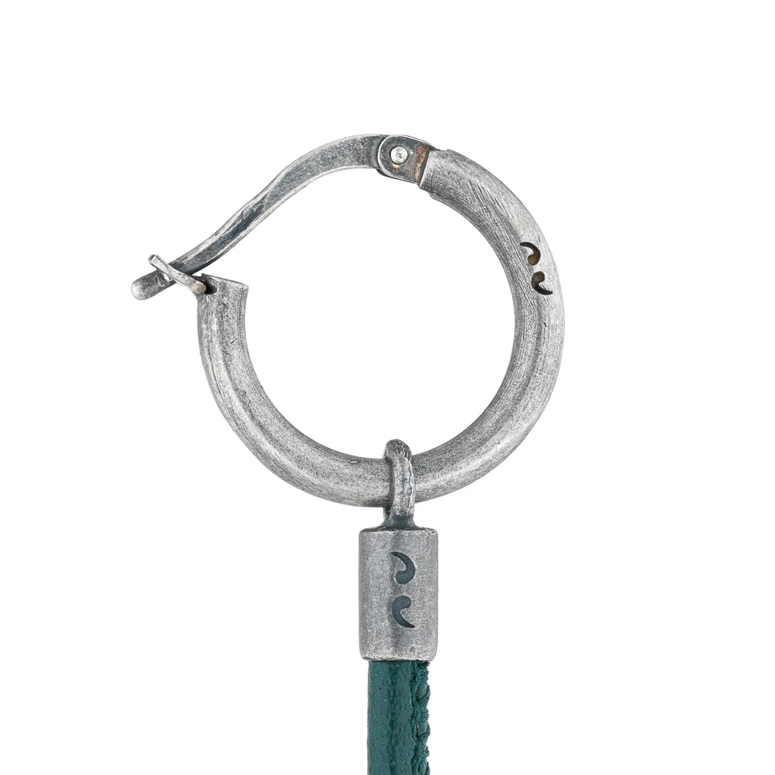 Lash Green Leather Pendant Earring sold by Marco Dal Maso product image thumbnail 5