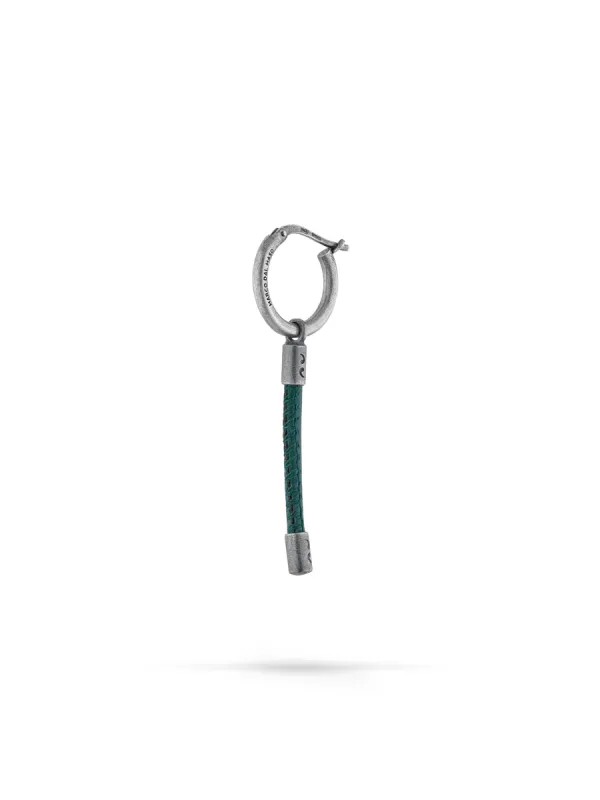 Lash Black Leather Short Pendant Earring sold by Marco Dal Maso