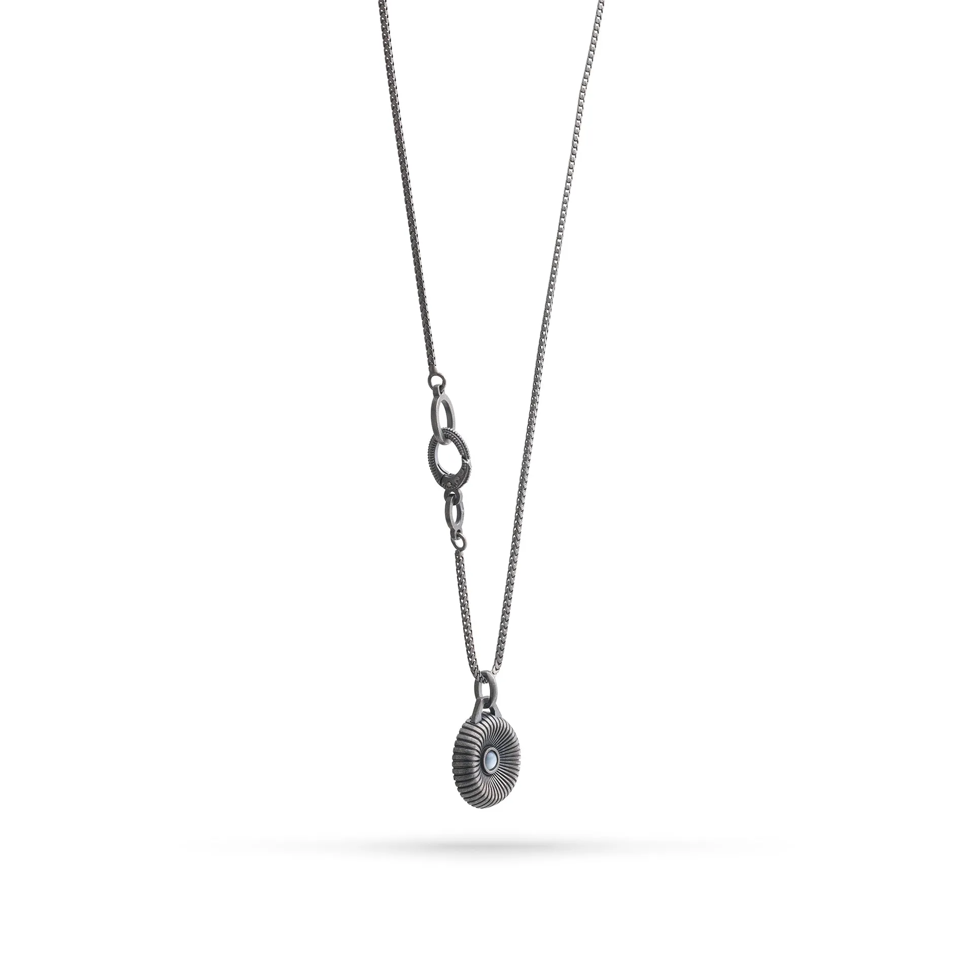 Calyx Mother of Pearl and Oxidized Silver Pendant sold by Marco Dal Maso product image thumbnail 3