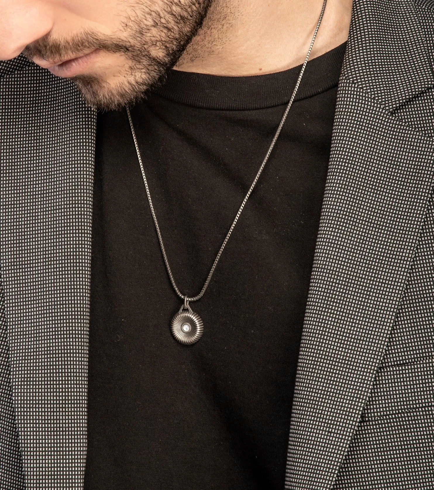 Calyx Onyx and Oxidized Silver Pendant sold by Marco Dal Maso product image thumbnail 4