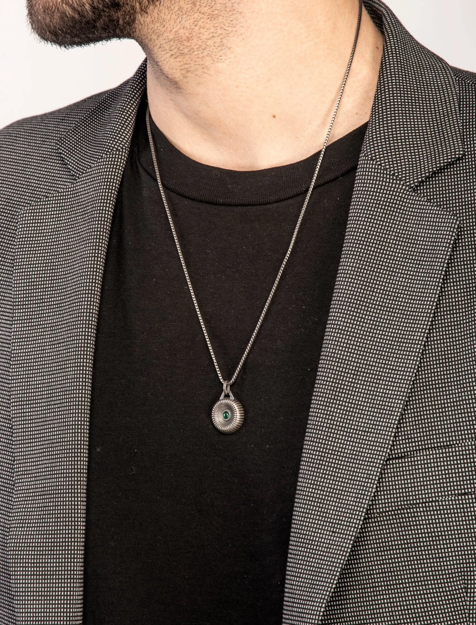 Calyx Green Agate and Oxidized Silver Pendant sold by Marco Dal Maso product image thumbnail 2