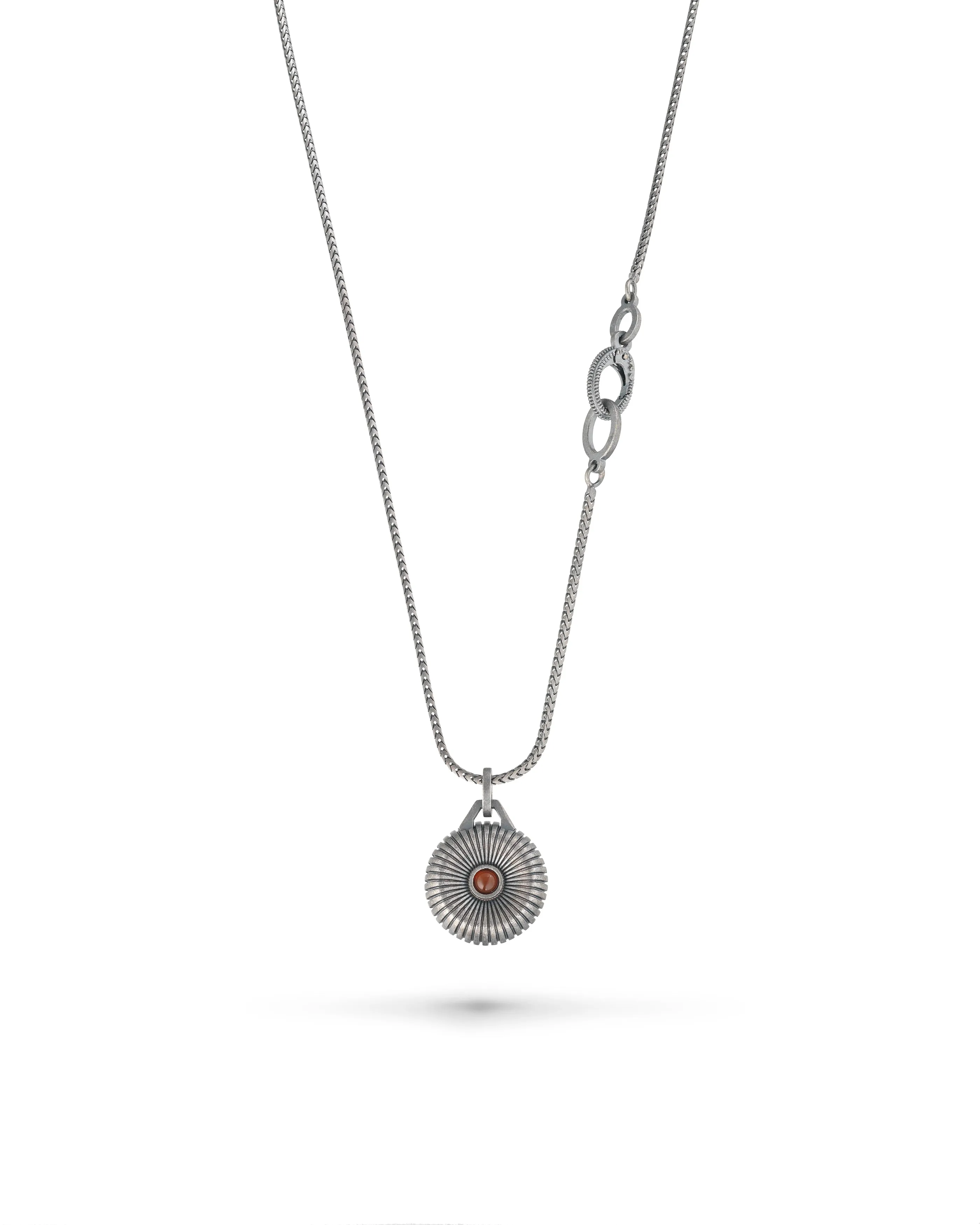 Calyx Carnelian and Oxidized Silver Pendant sold by Marco Dal Maso