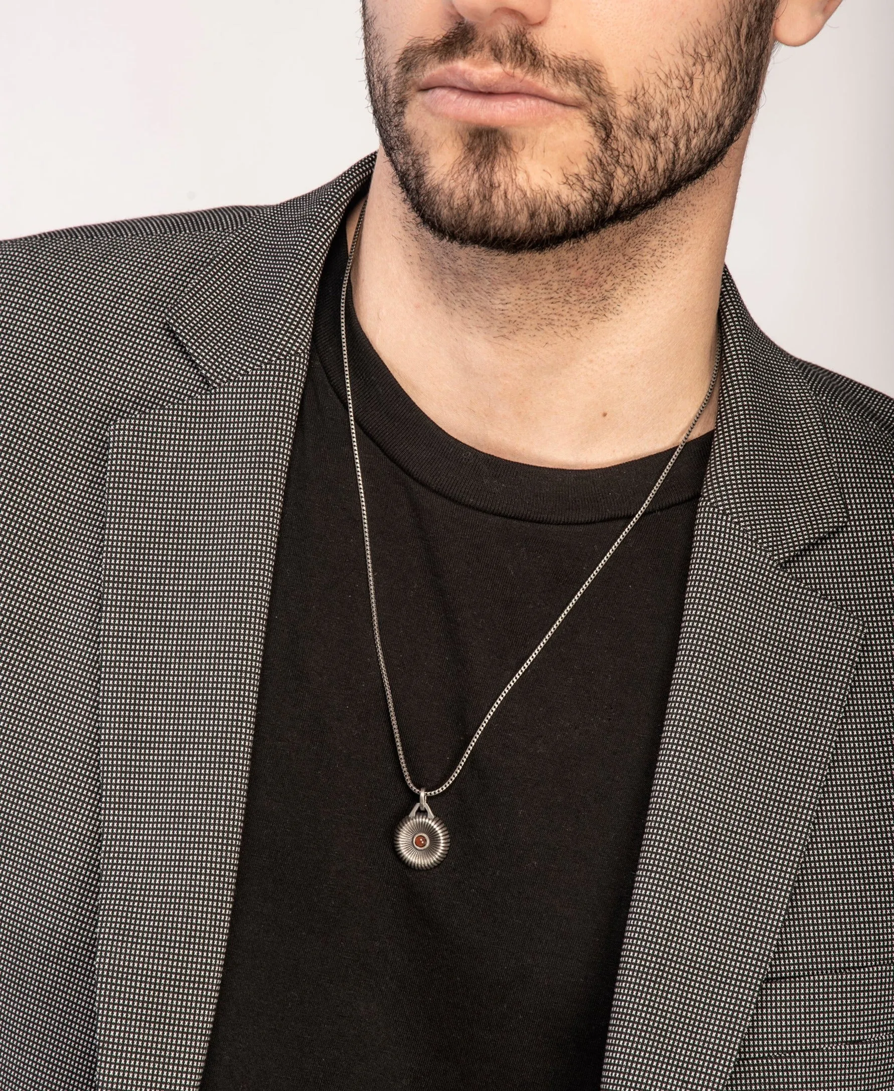 Calyx Carnelian and Oxidized Silver Pendant sold by Marco Dal Maso product image thumbnail 2