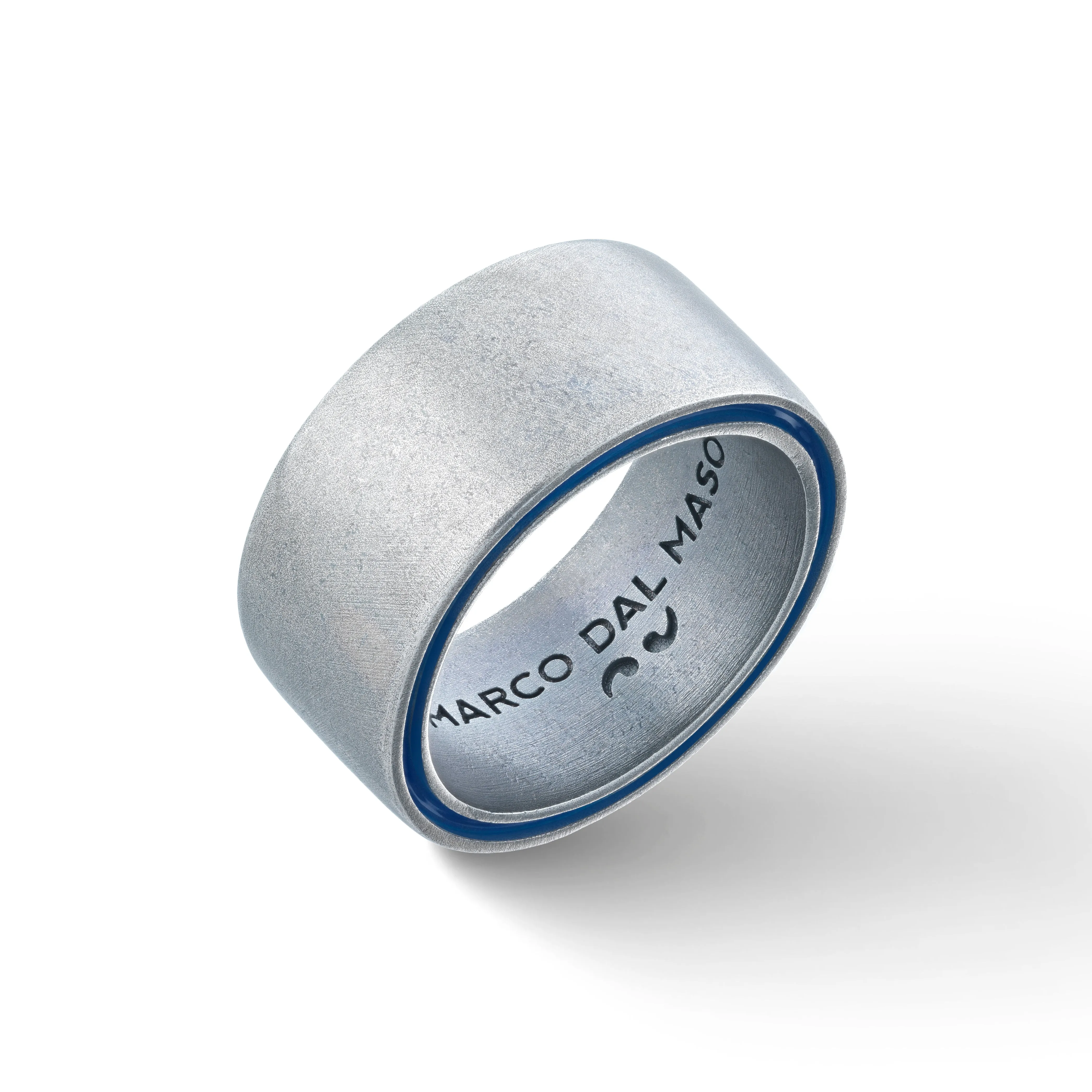 ELAN Oxidized Silver Band with blue enamel sold by Marco Dal Maso