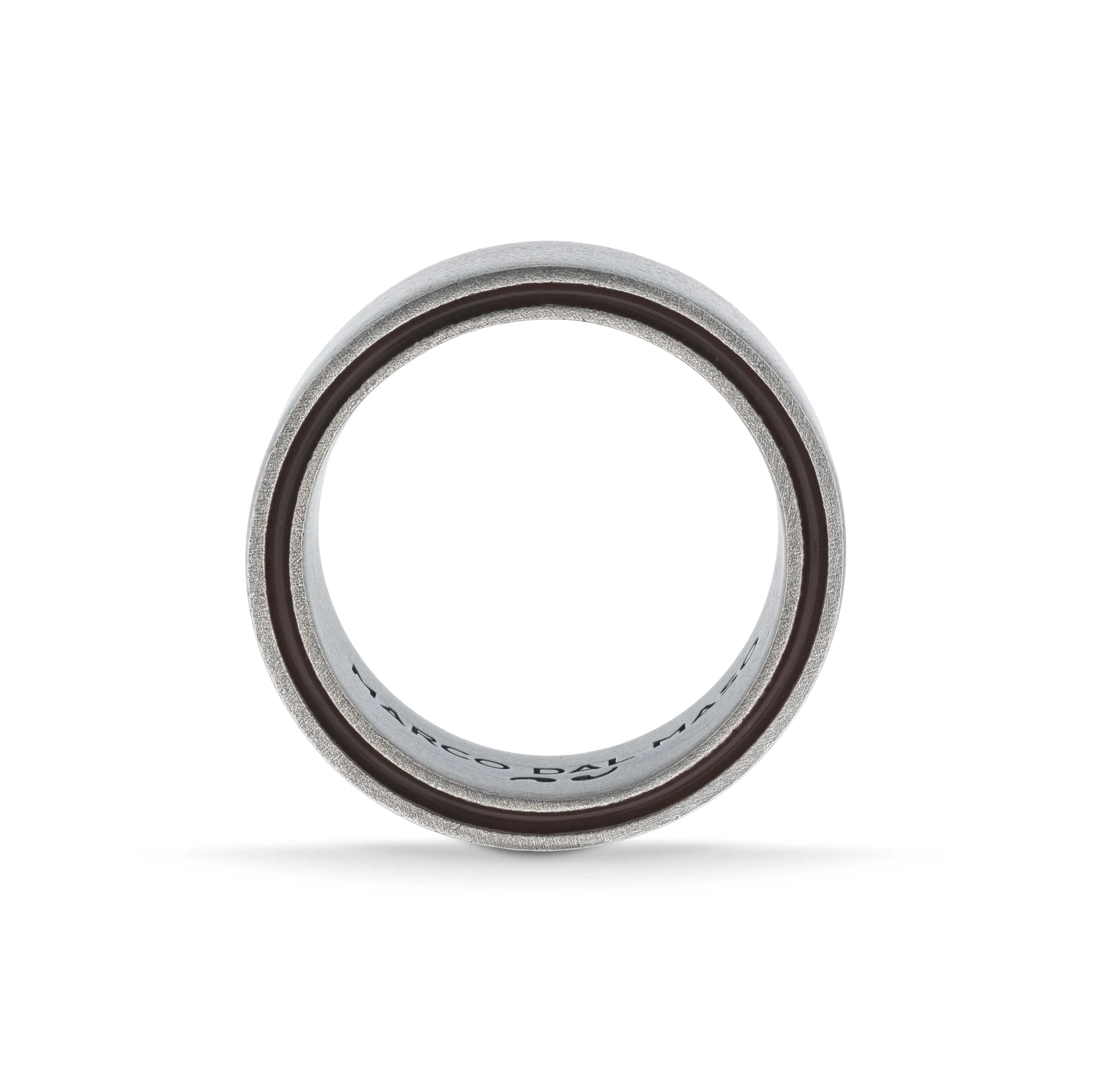 ELAN Oxidized Silver Band with brown enamel sold by Marco Dal Maso product image thumbnail 2