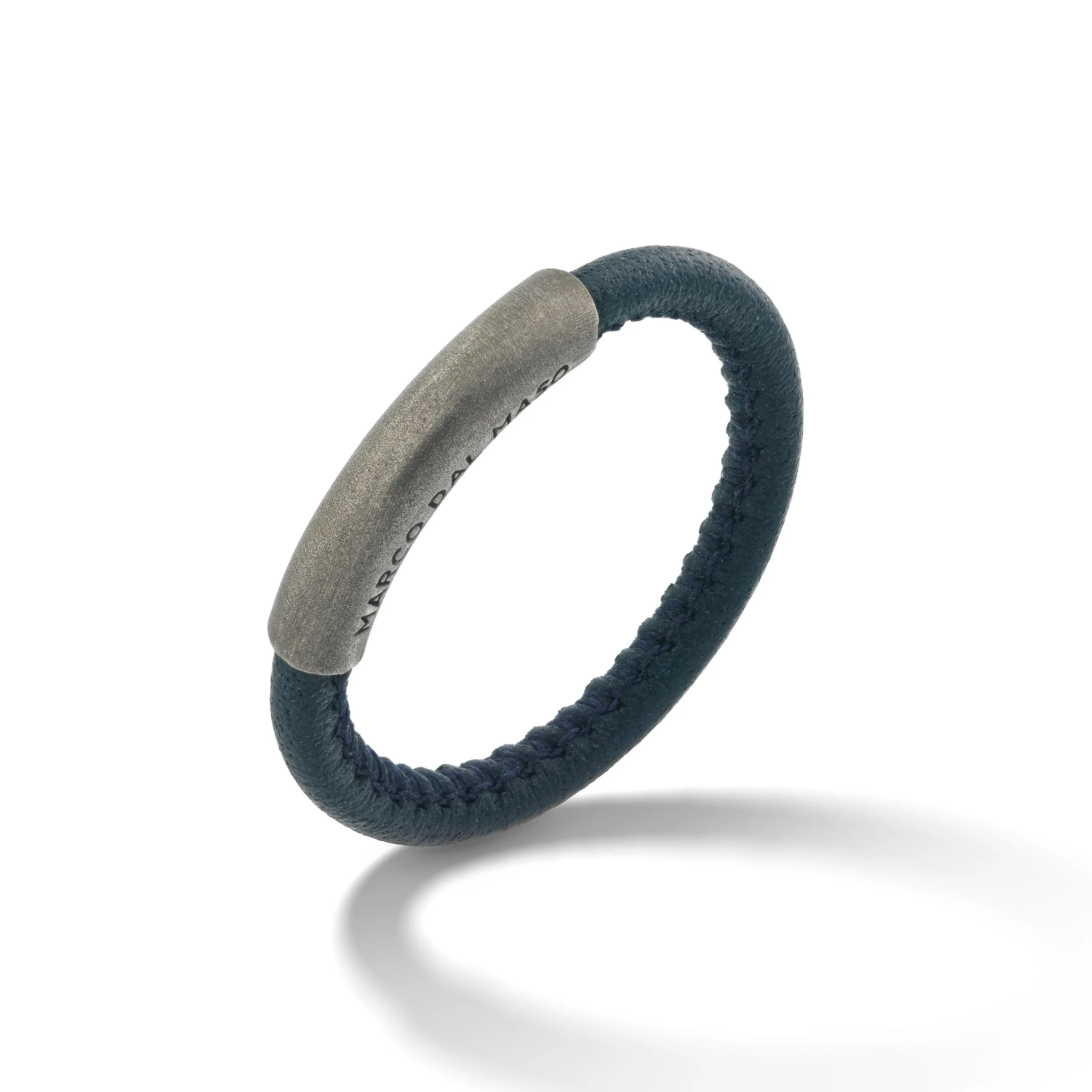 LASH Blue Leather and Silver Band sold by Marco Dal Maso