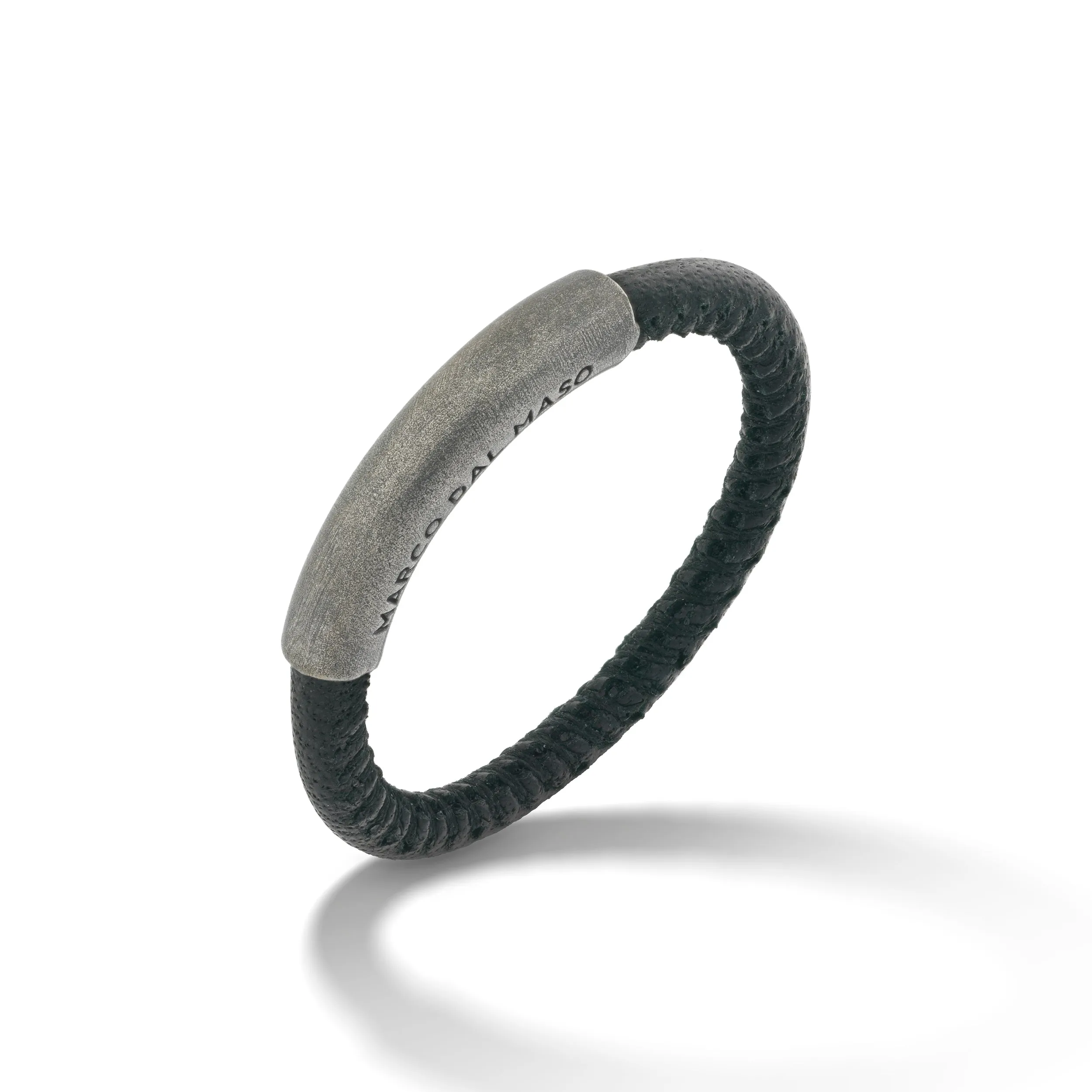 LASH Black Leather and Silver Band sold by Marco Dal Maso